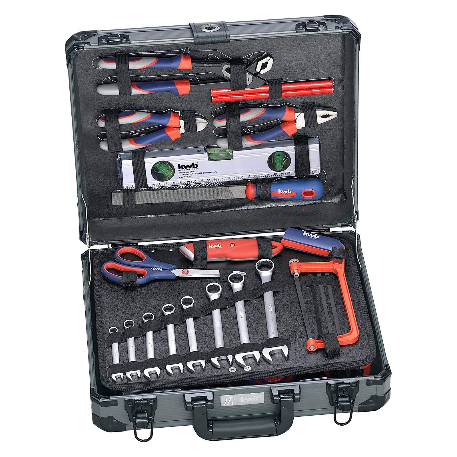 Koffer kwb gefüllt, (Set) inkl. Werkzeugset hochwertigem Werkzeug-Set, 99-tlg. Werkzeug