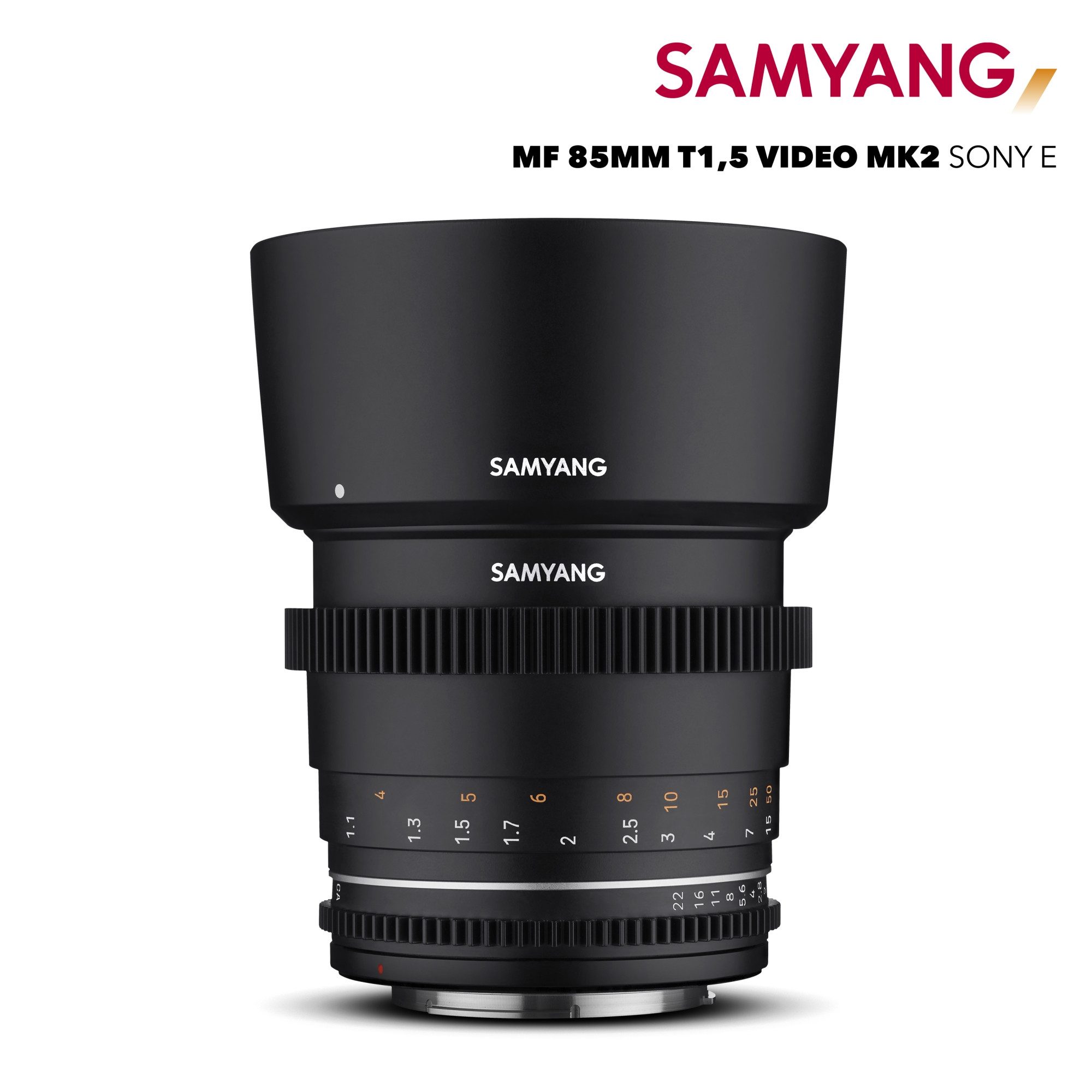 Samyang MF 85mm T1,5 VDSLR MK2 Sony E Teleobjektiv