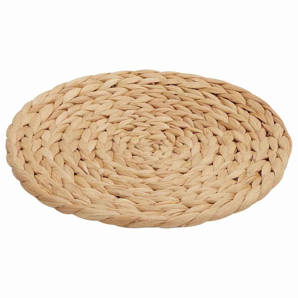 vidaXL Platzset Runde gewebte Tischsets 10 pcs Natur Ø 30 cm Wasserhyazinth günstig online kaufen