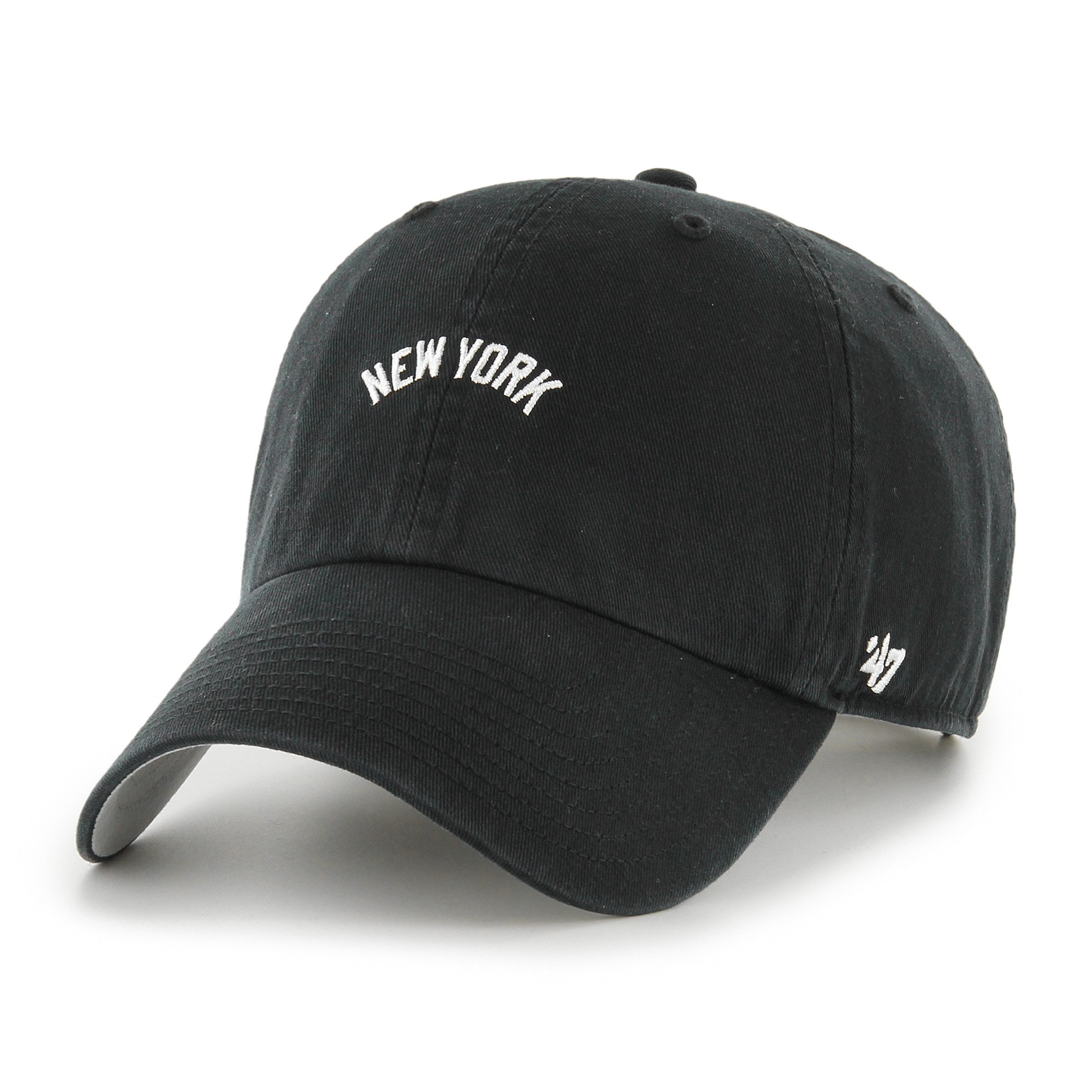 '47 Brand Baseball Cap '47 Brand Cap MLB New York Yankees Base Runner Script CLEAN UP Black (Basecap, Basecap)