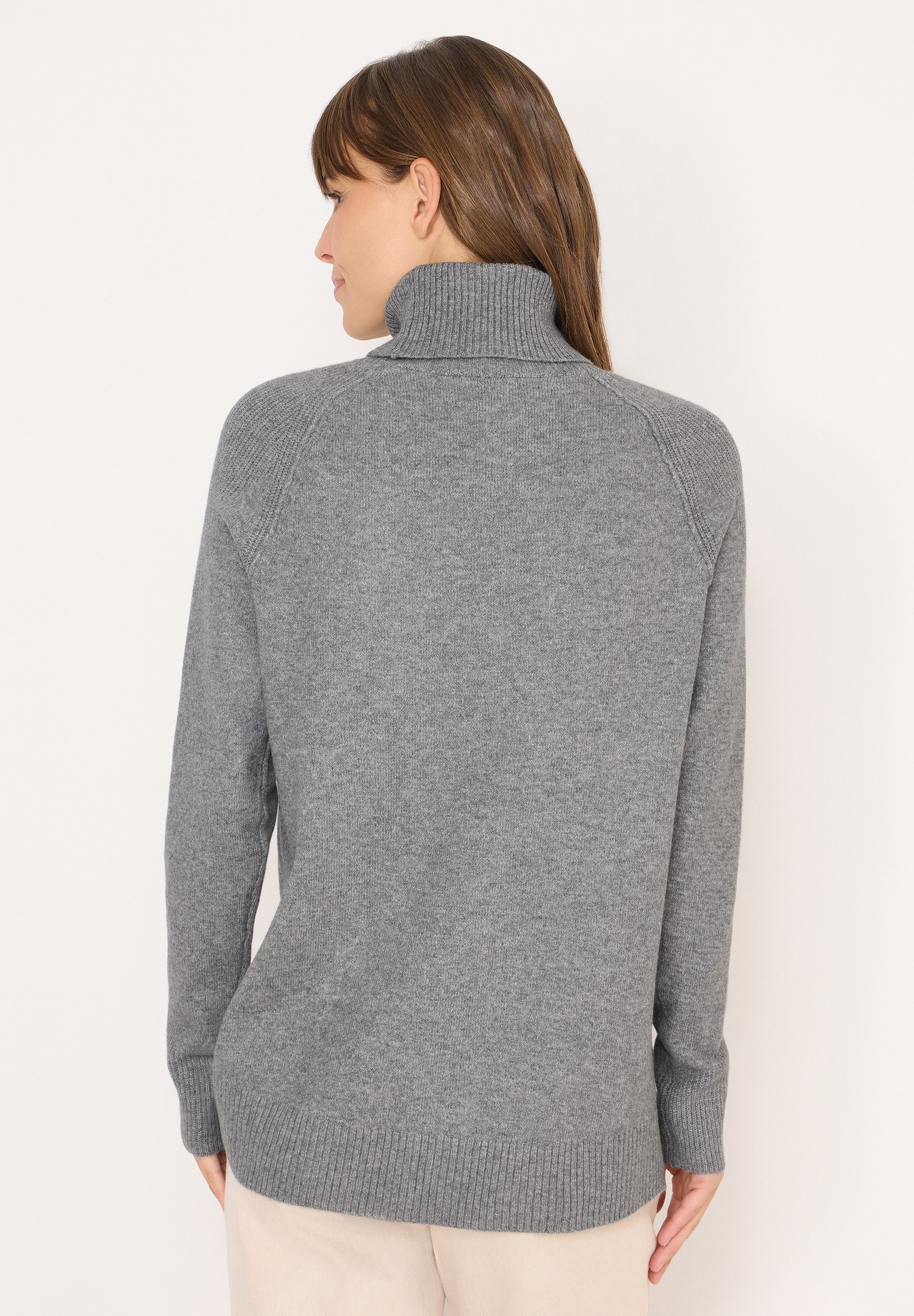 CECIL Rollkragenpullover im angenehmen Materialmix