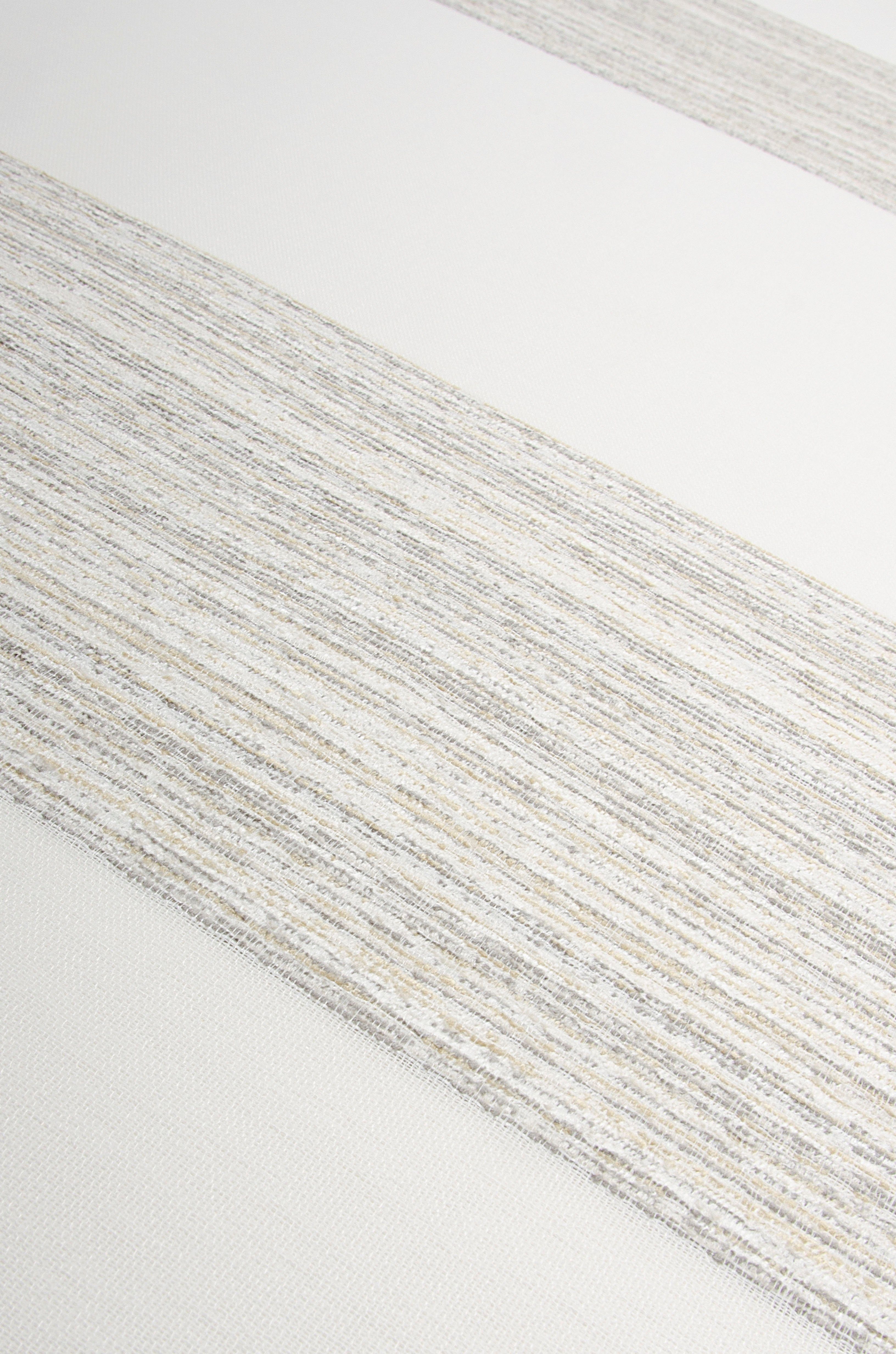 Vorhang Cara, Neutex for moderner Ösen halbtransparent, beige (1 you!, St), Streifen Effektstruktur mit Jacquard