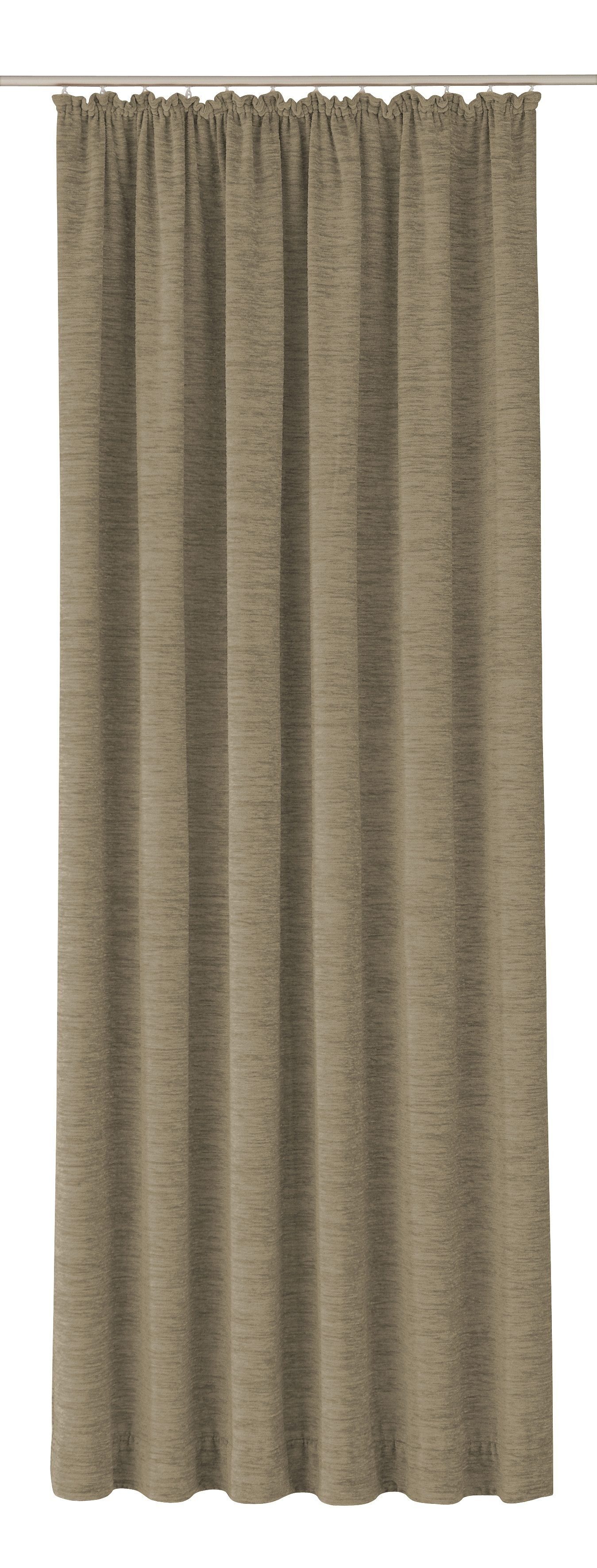 Vorhang Holmsund 288g/qm, Kräuselband taupe St), (1 Wirth, Chenille blickdicht