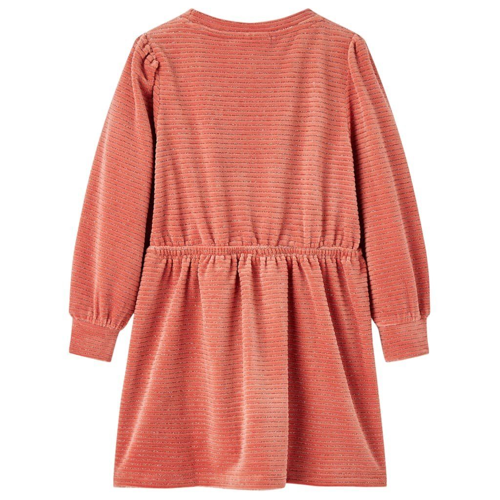 Langen Mittelrosa Kinderkleid vidaXL 140 mit A-Linien-Kleid Ärmeln