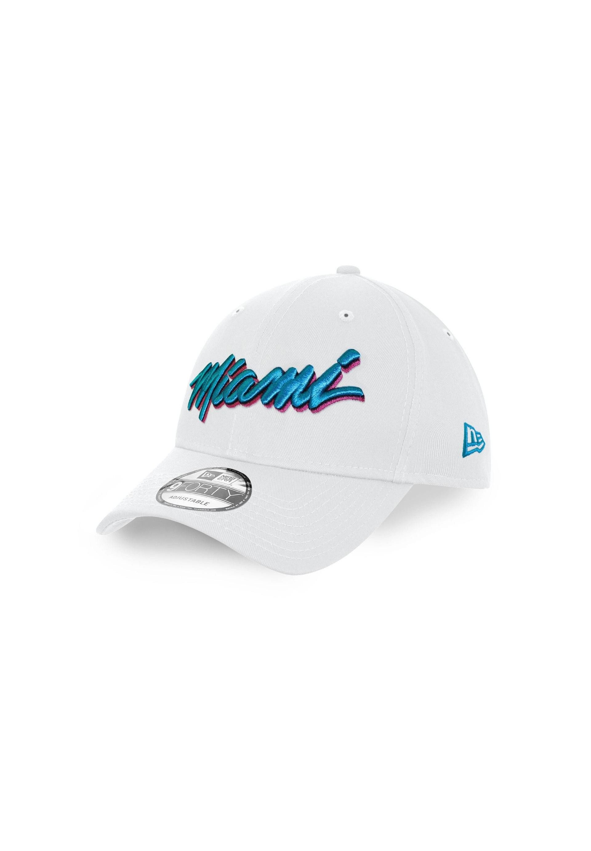 Baseball Cap Miami Heat NBA Weiß Verstellbare 9Forty Snapback Cap New Era