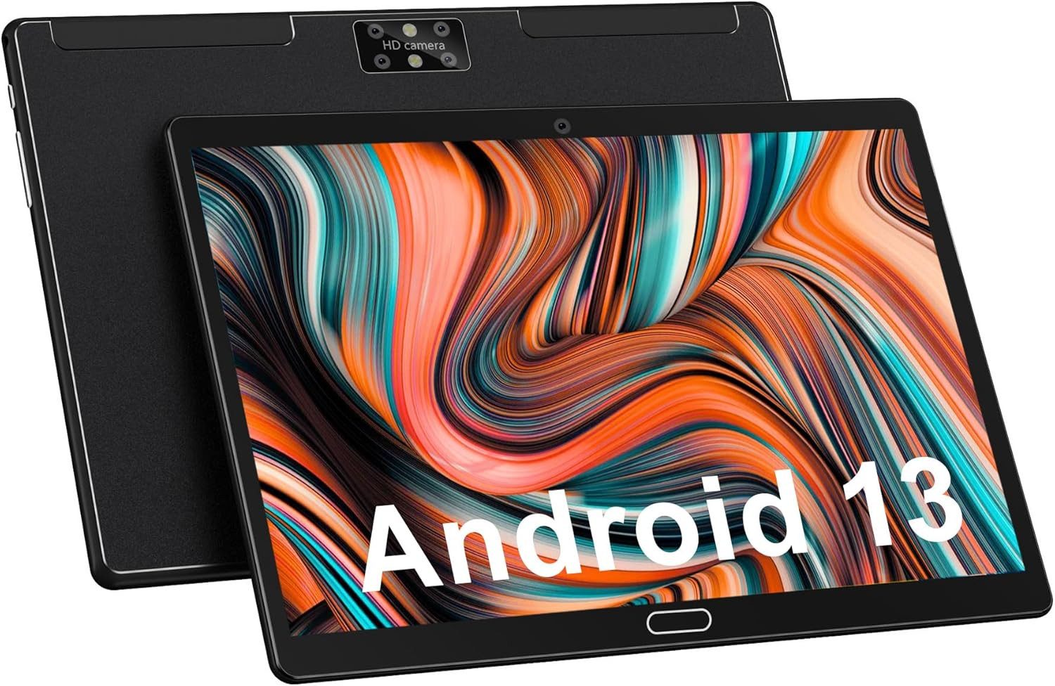 ANTEMPER Octa Core Prozessor Tablet mit 2 SIM Slots 13MP+5MP E-Book (10.1", 64 GB, Android 13, 4G LTE, 6000mAh, GMS, WLAN, GPS, Schwarz)