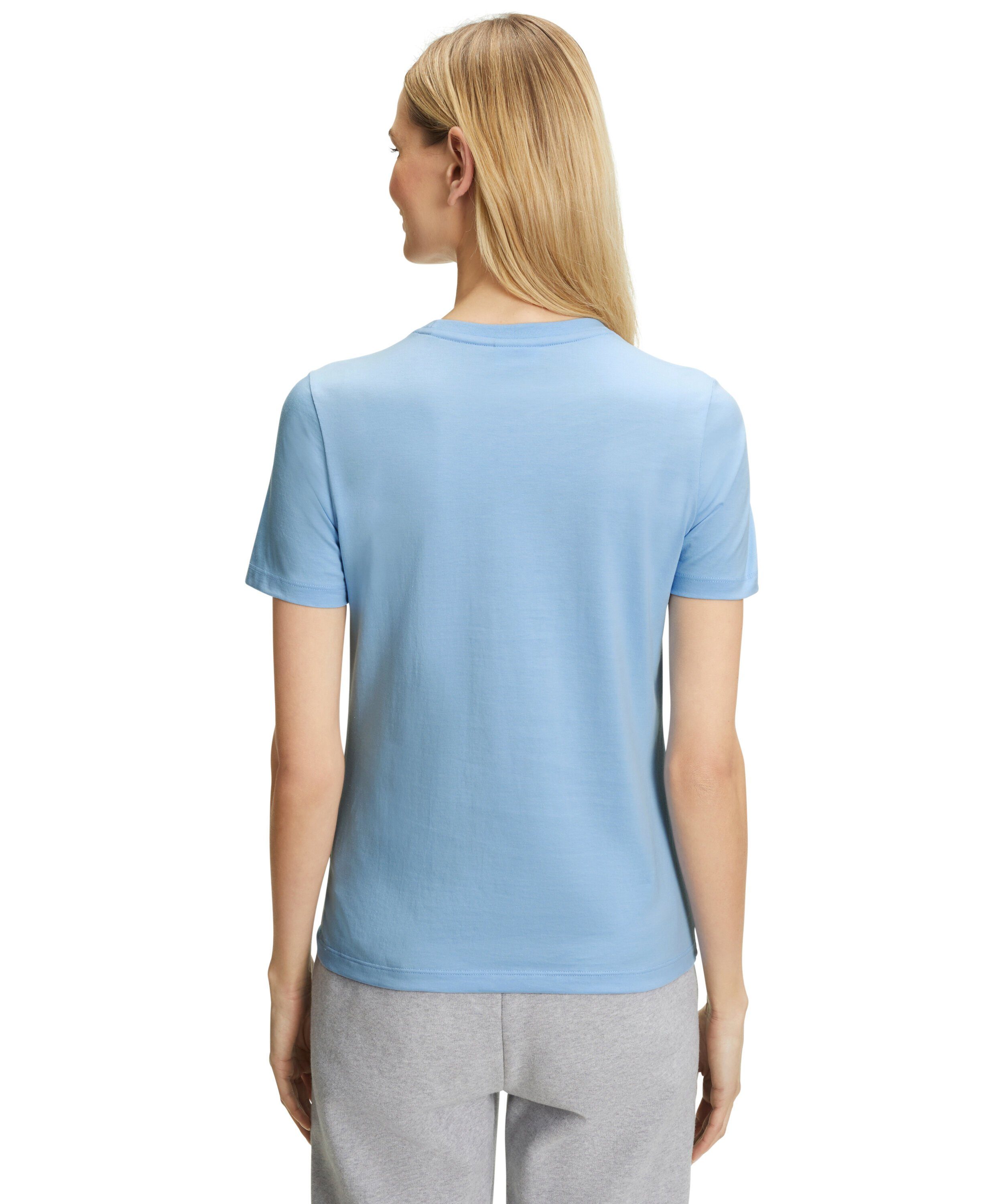 FALKE T-Shirt (1-tlg) aus reiner sky Baumwolle blue (6807)