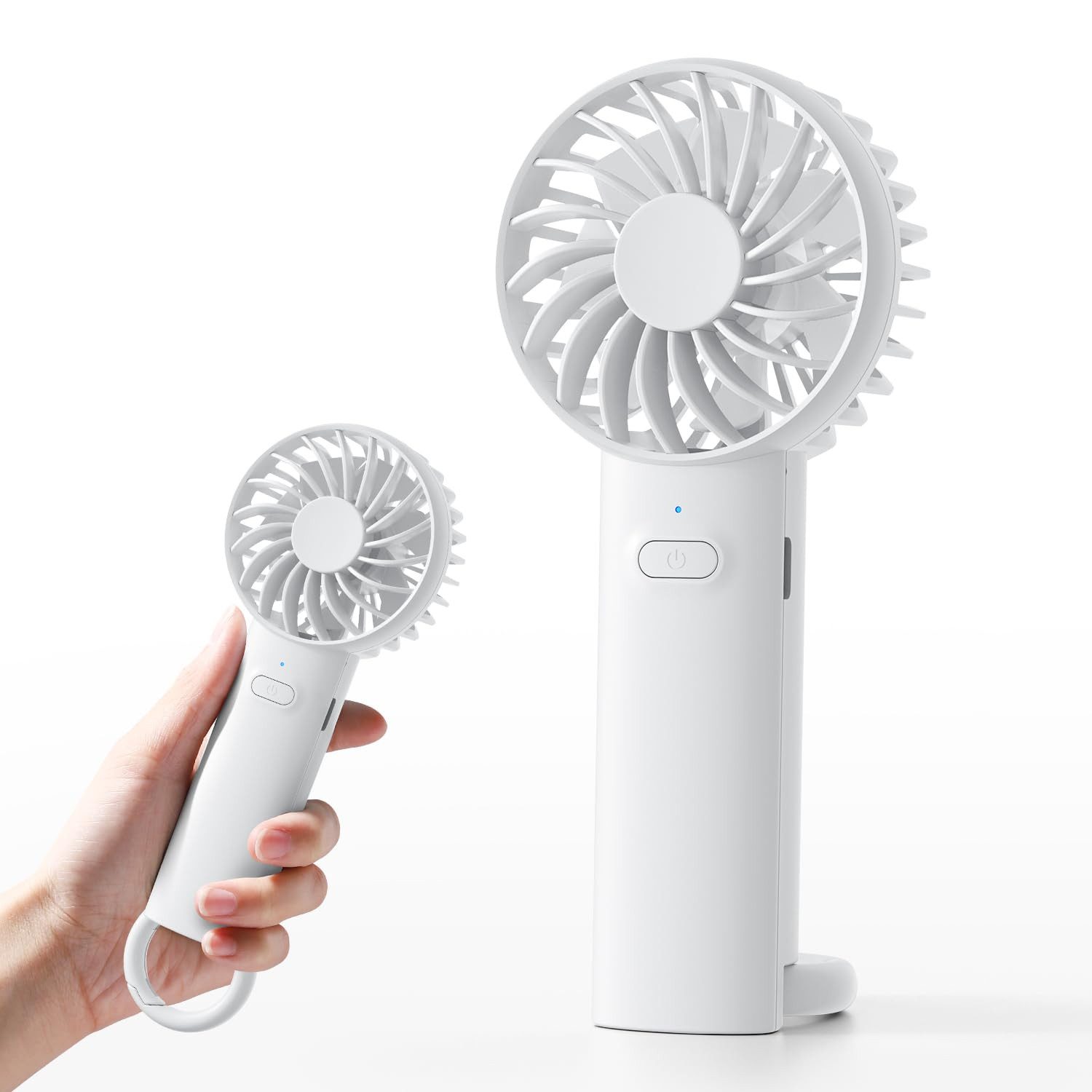 Bomiclss Handventilator Tragbarer Handventilator USB Wiederaufladbarer Ventilator mit, 3 Geschwindigkeiten Batteriebetriebener Mini-Tischventilator von Bomiclss