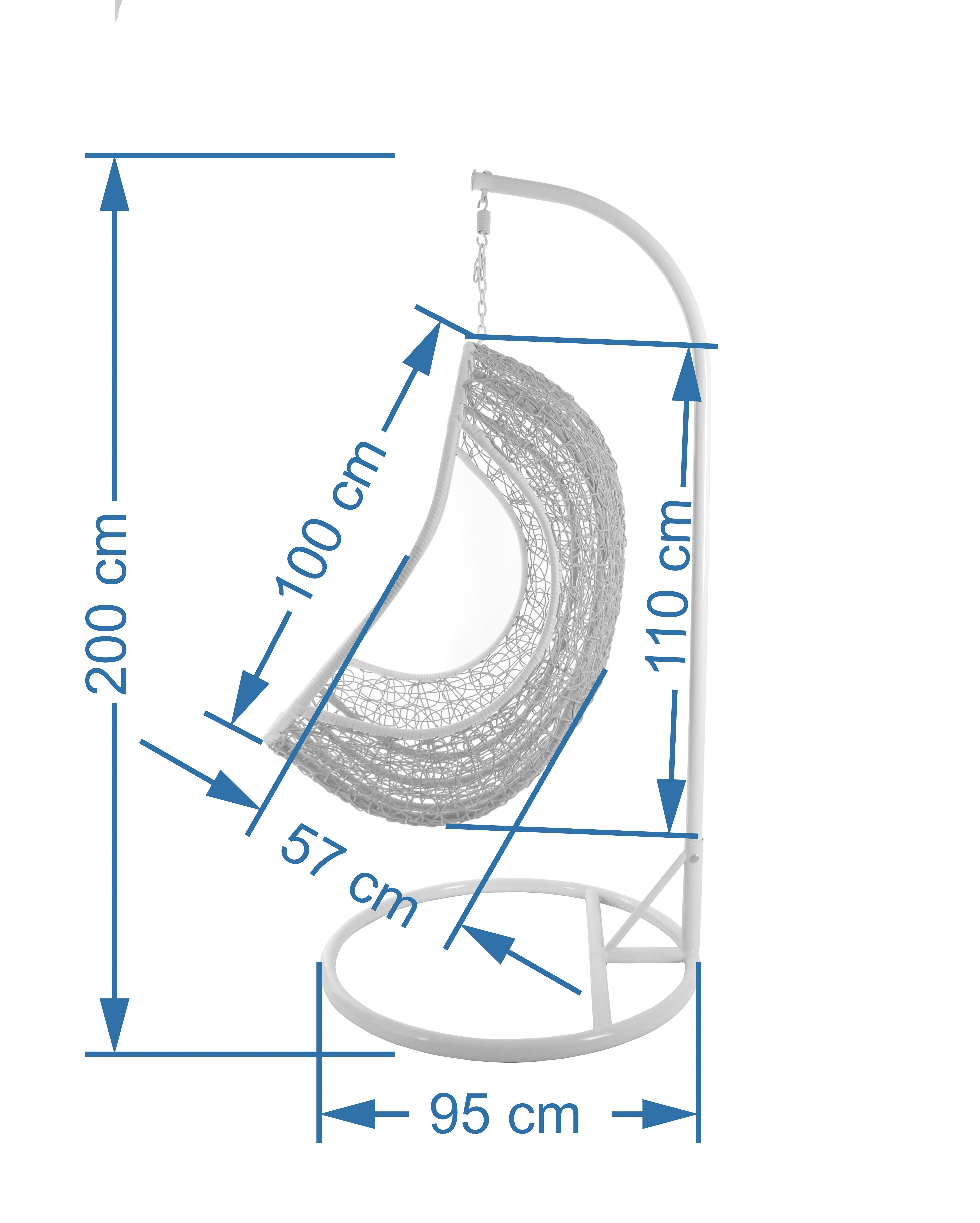 KIDEO Hängesessel Candy, mit Gestell und Kissen