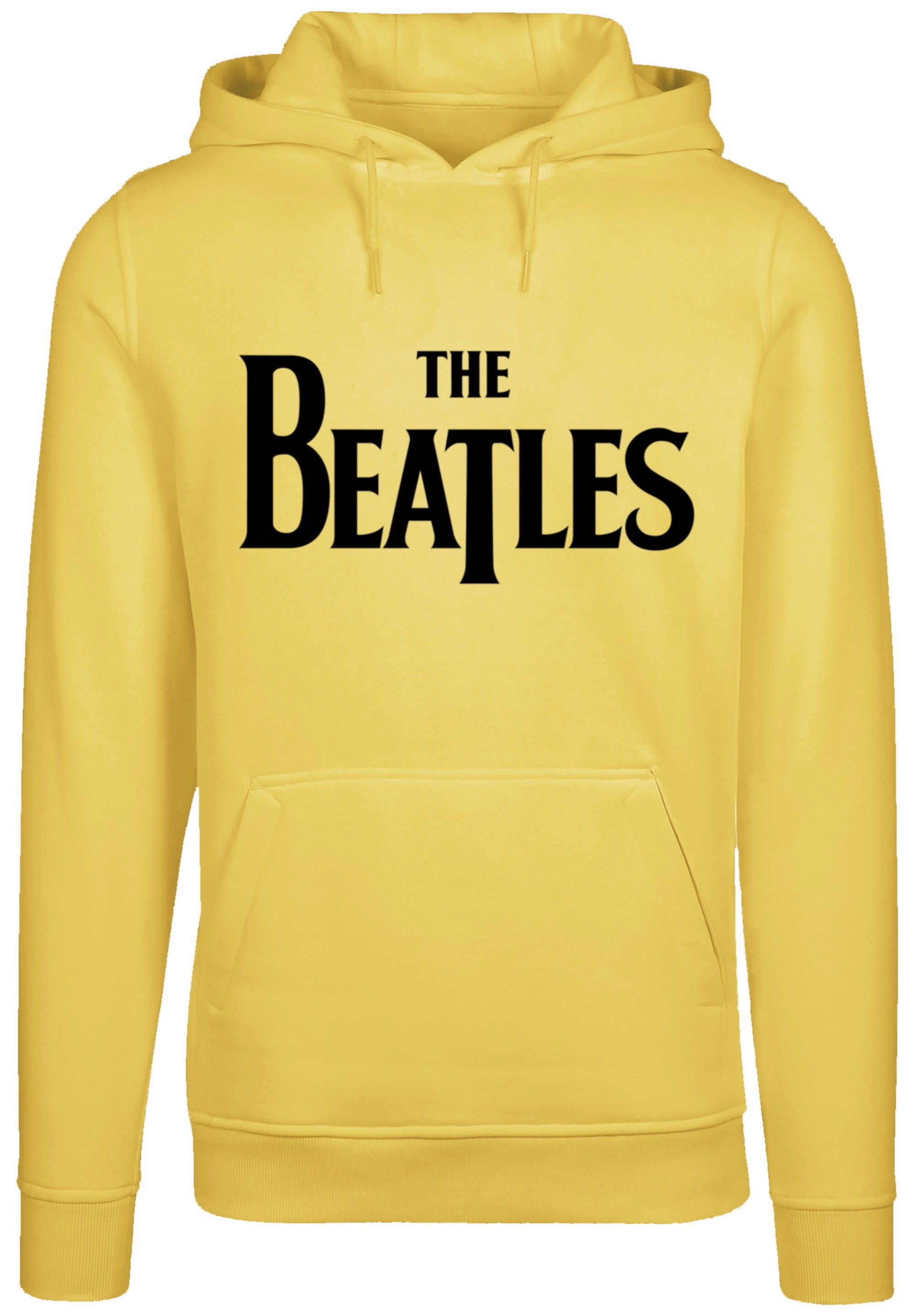 F4NT4STIC Kapuzenpullover The Beatles Drop T Logo Rock Musik Band Hoodie, Warm, Bequem taxi yellow
