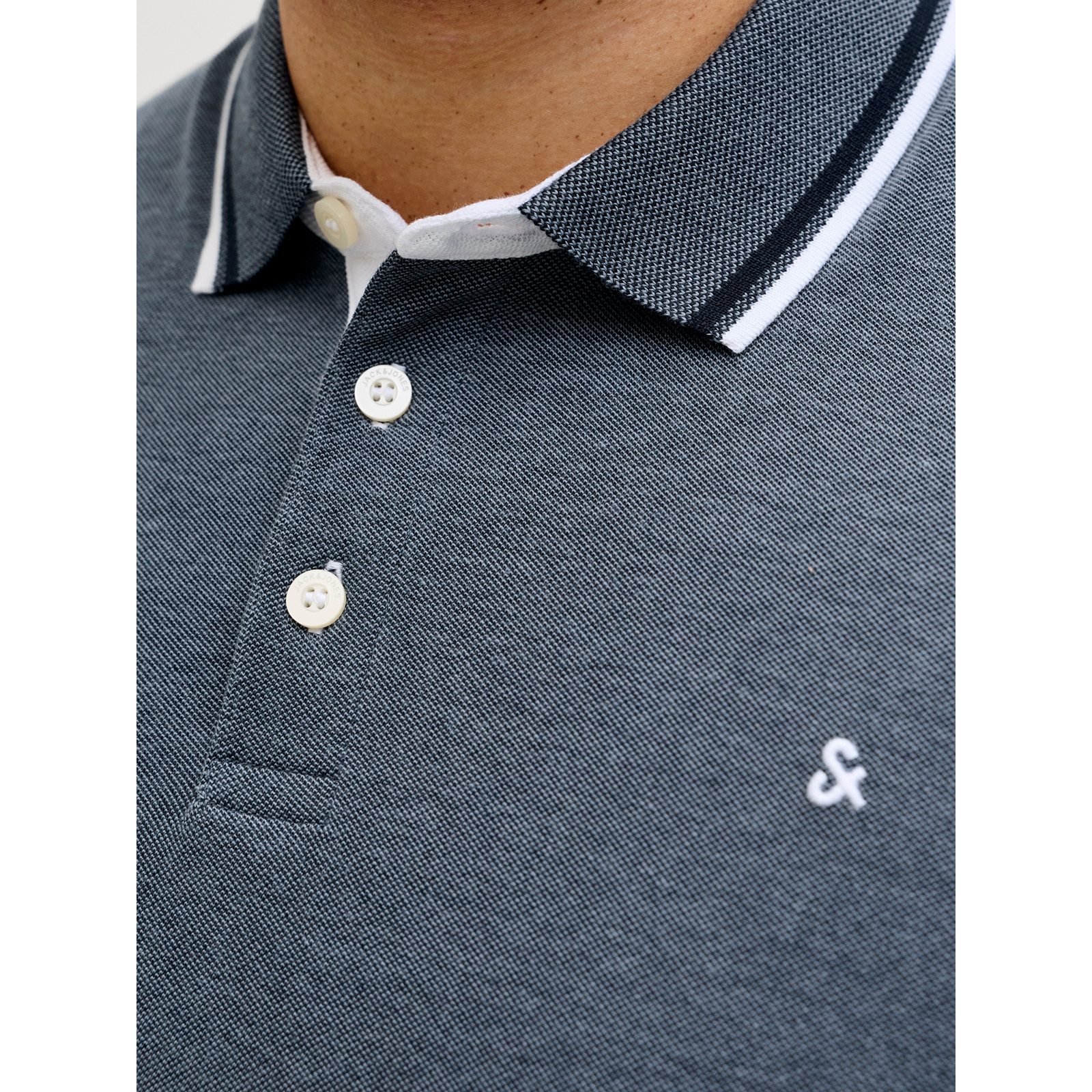 Jack & Jones Poloshirt Jack&Jones Übergrößen Poloshirt rauchblau JJEPAULOS günstig online kaufen