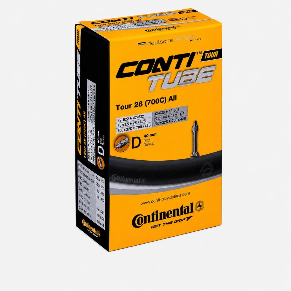 CONTINENTAL Fahrradschlauch Continental Tour 28 All Schlauch 27/28 Zoll - 32-47-622/42-635, DV 40