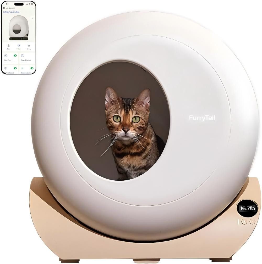 Katzentoilette Automatische selbstreinigende Katzentoilette mit App-Steuerung