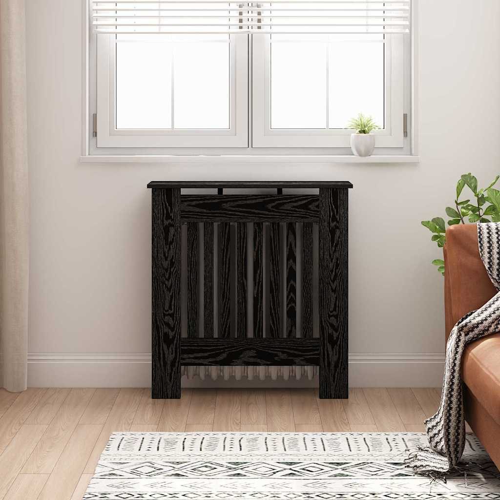 vidaXL Heizungsverkleidung, Heizkörperabdeckung Schwarz Eichen-Optik 78 x 19 x 81,5 cm