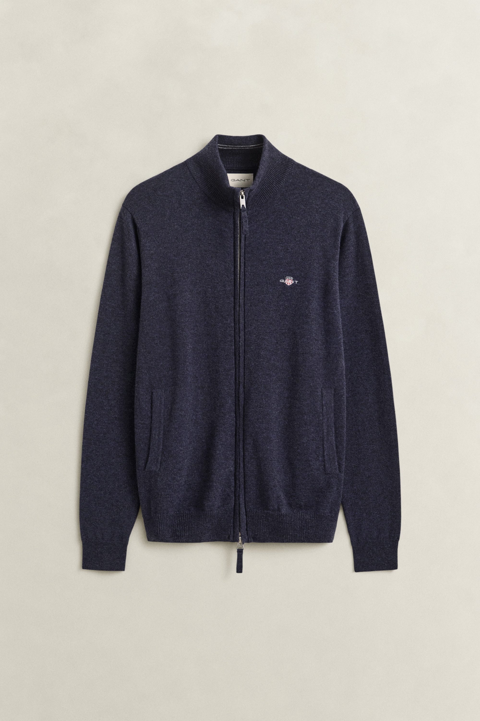 Gant Cardigan SUPERFINE LAMBSWOOL Reißverschluss, aus Wolle, regular fit