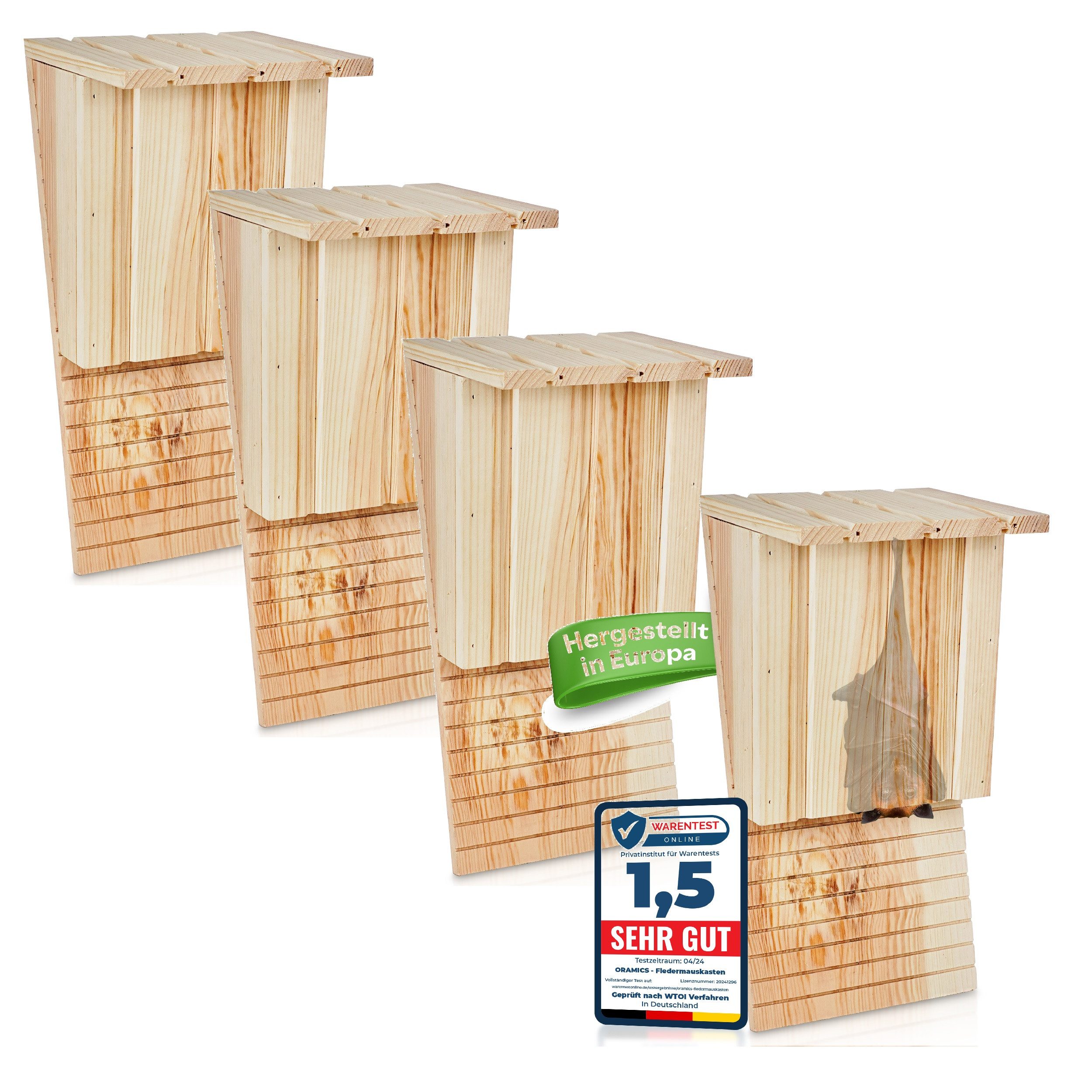 Nistkasten 4x Holz Fledermauskasten Fledermaushaus Unterschlupf Nistkasten massiv