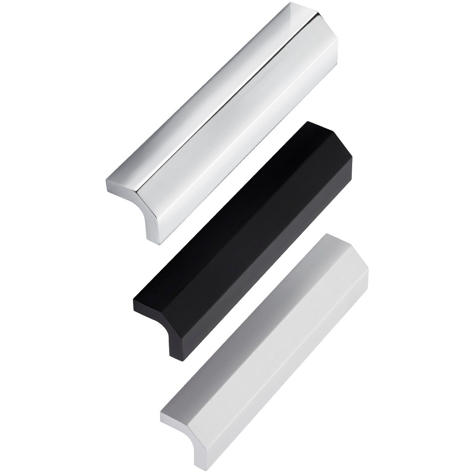 SO-TECH® Möbelgriff Griffleiste JÖN, Aluminium BA 32 - 320 mm, Lochabstand 288 mm Chrom poliert - inkl. Schrauben