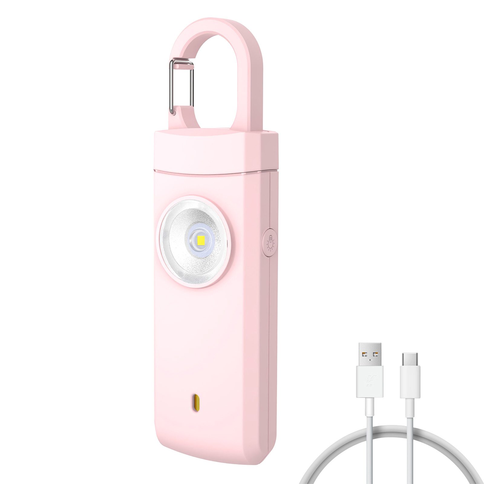 BlingBin Notfall Persönlicher AlarmTaschenalarm 130dB Sirene Alarmanlage (mit LED Taschenlampe Schrillalarm für Frauen USB Aufladbar)