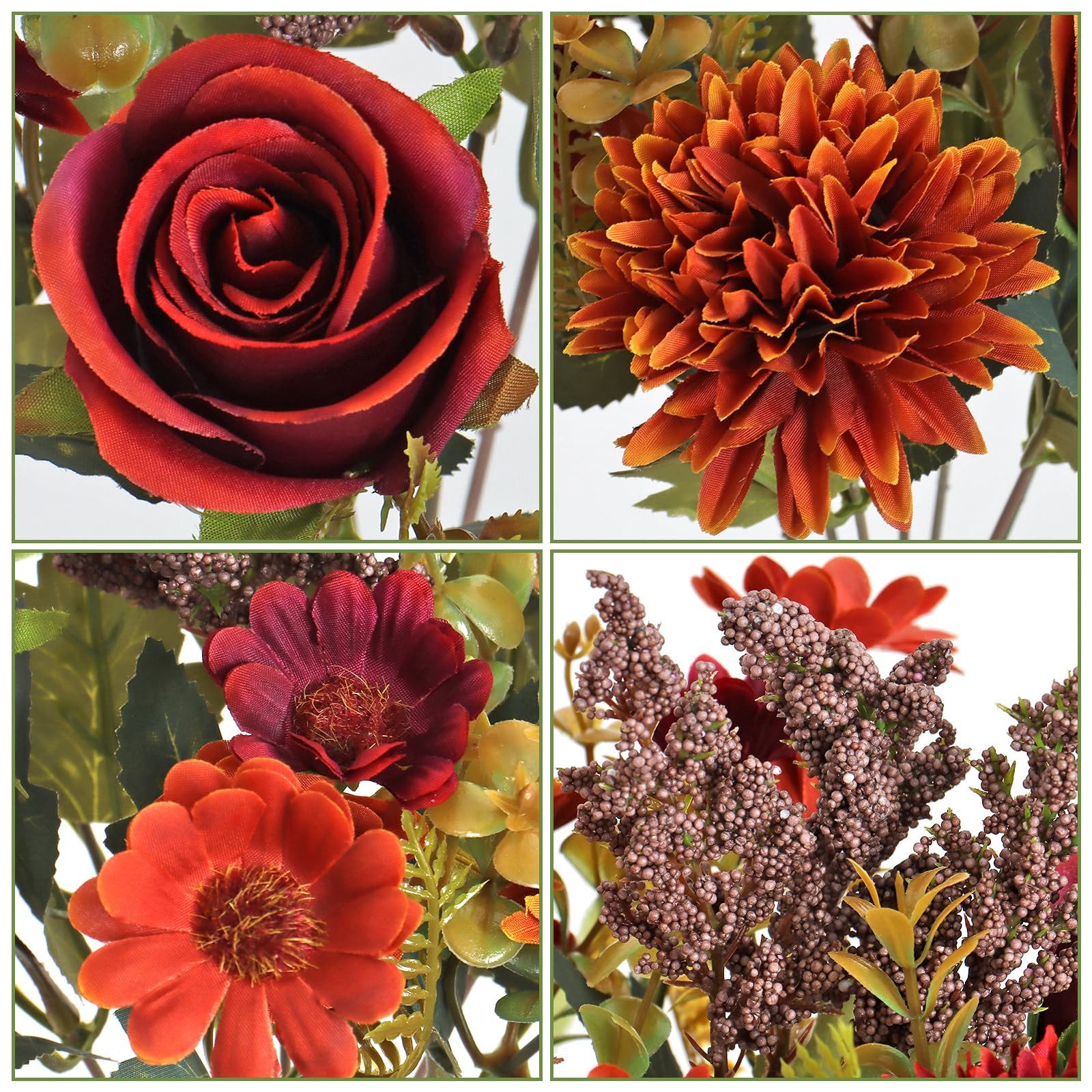 Kunstpflanze Künstliche Blumen, 2 Bündel Seidenblumensträuße Blumensträuße Hochzeit, Bomiclss, Tisch Dekoration Blumenarrangement Hause Küche Dekor – Bild 4 von 5