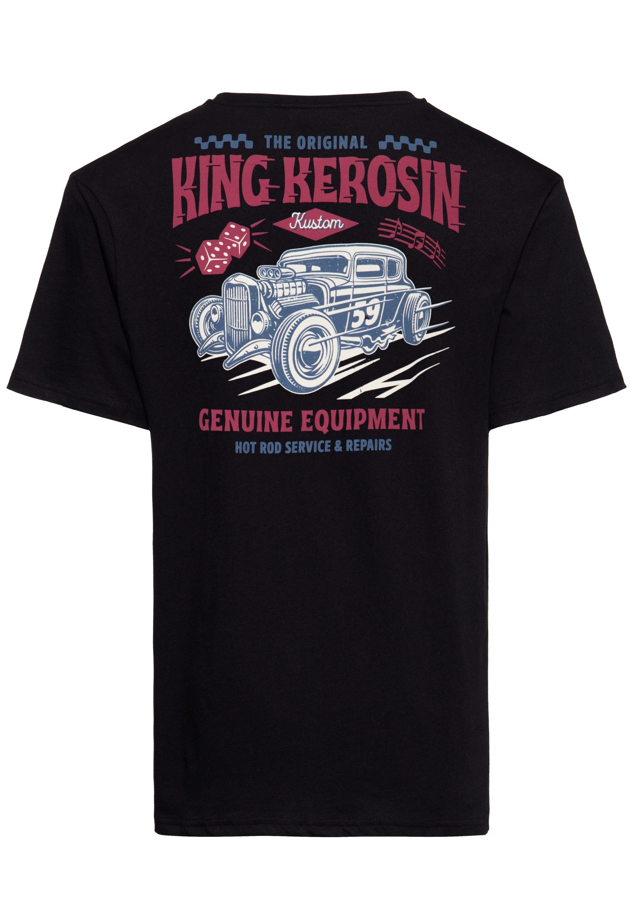 KingKerosin Print-Shirt Hot Rod Service & Repairs (1-tlg) mit Hot Rod Artwork