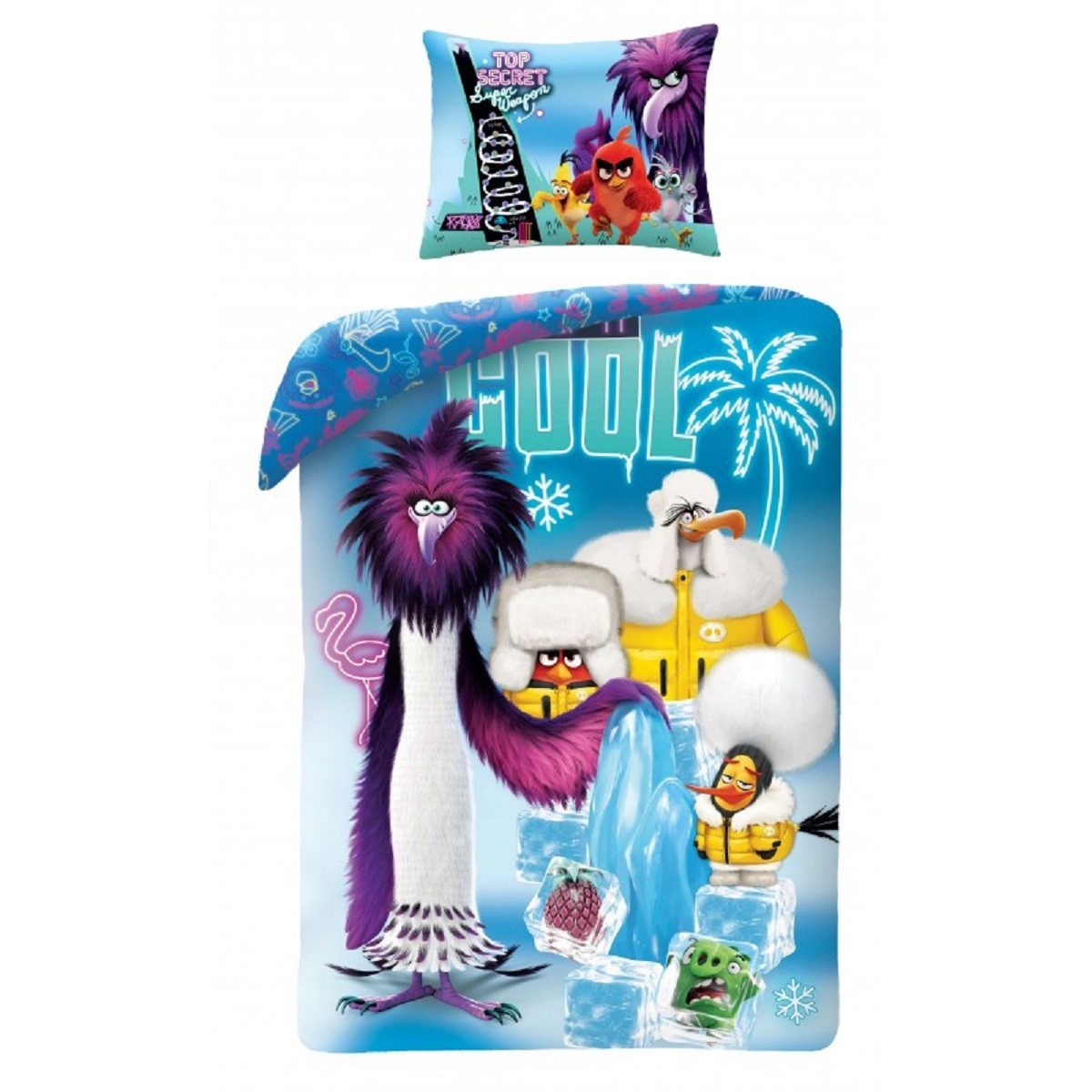 ANGRY BIRDS Bettwäsche Bettwäsche Set Baumwolle Bettdecke 140 × 200 cm mit 70 × 90 cm Kissen, Baumwolle, 2 teilig, perfekt für komfortables Schlafklima