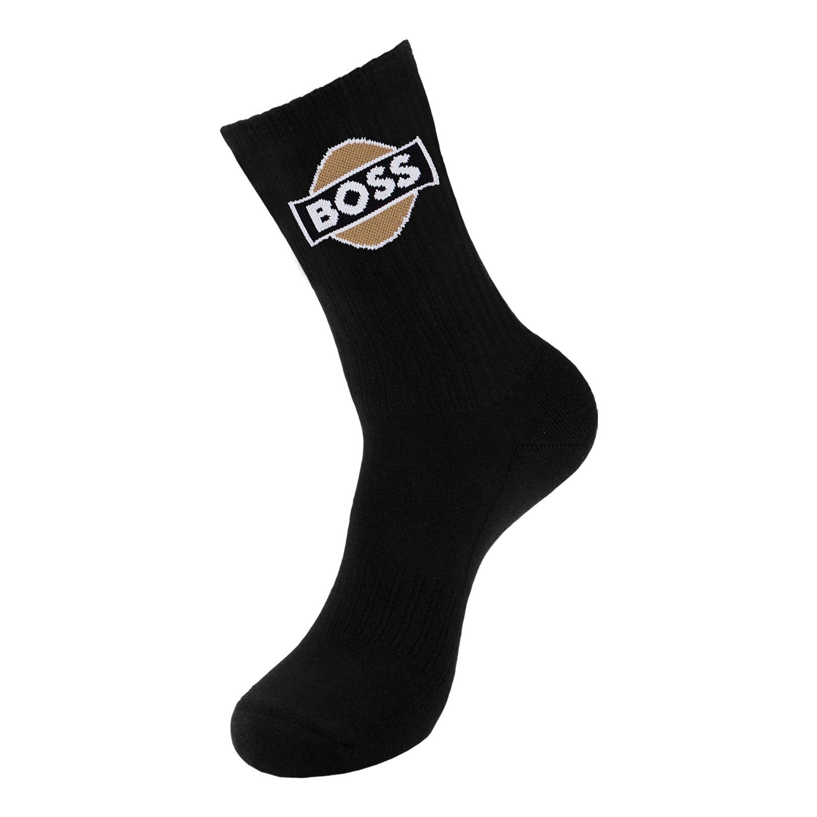 BOSS Langsocken QS Rib badge CC (2-Paar) mit kontrastfarbenem Logo günstig online kaufen