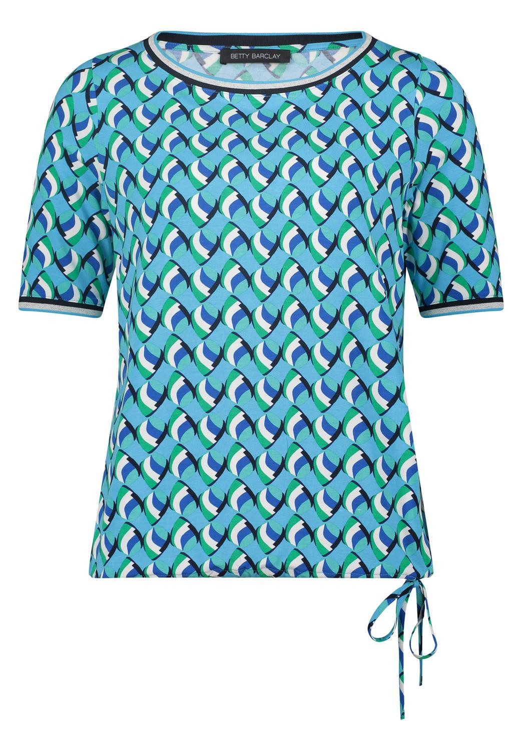 Betty Barclay T-Shirt Shirt Kurz 1/2 Arm, Blue/Green