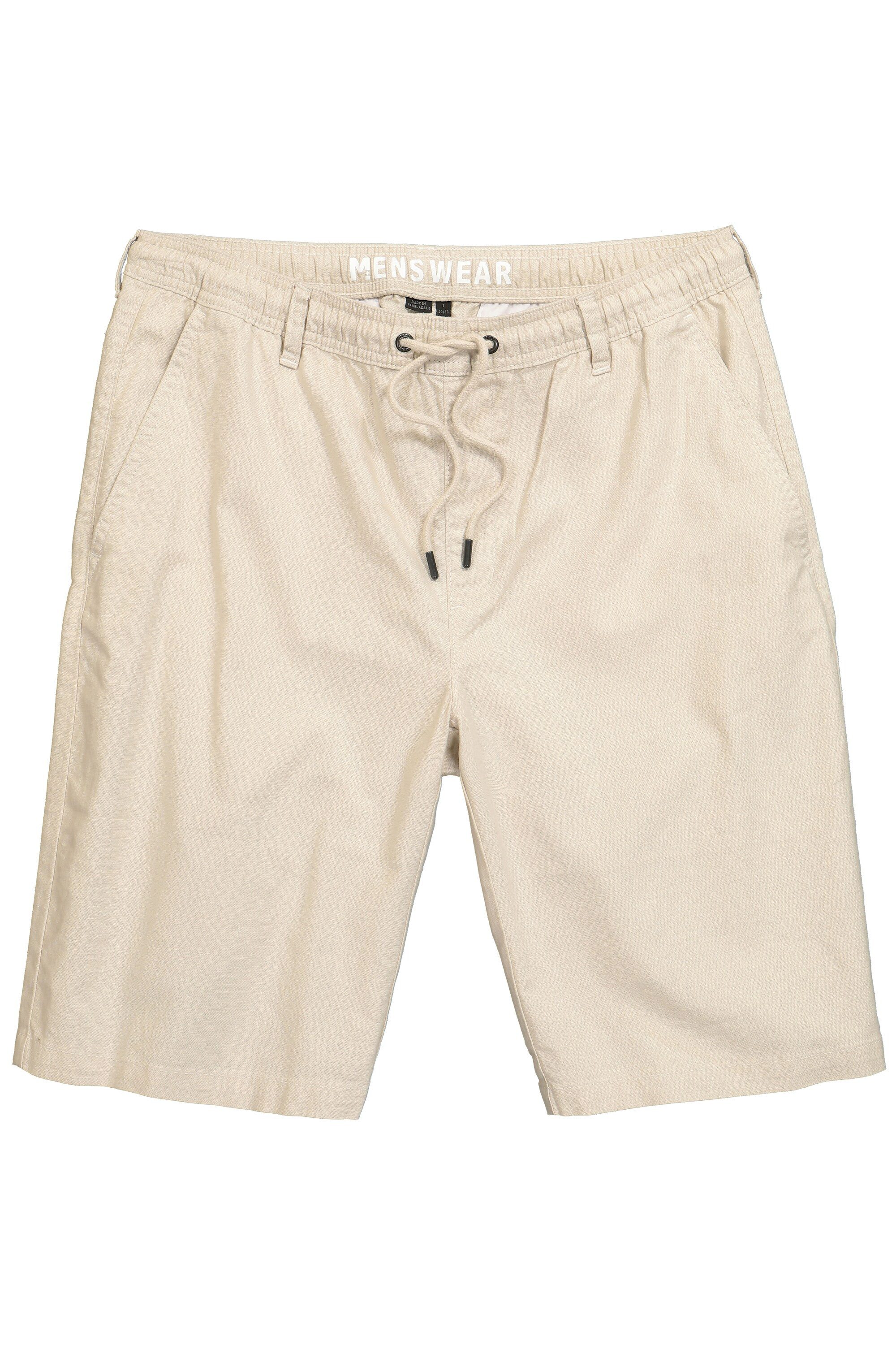 Men Plus Bermudas Men+ Leinenmix-Bermuda Relaxed Fit Elastikbund