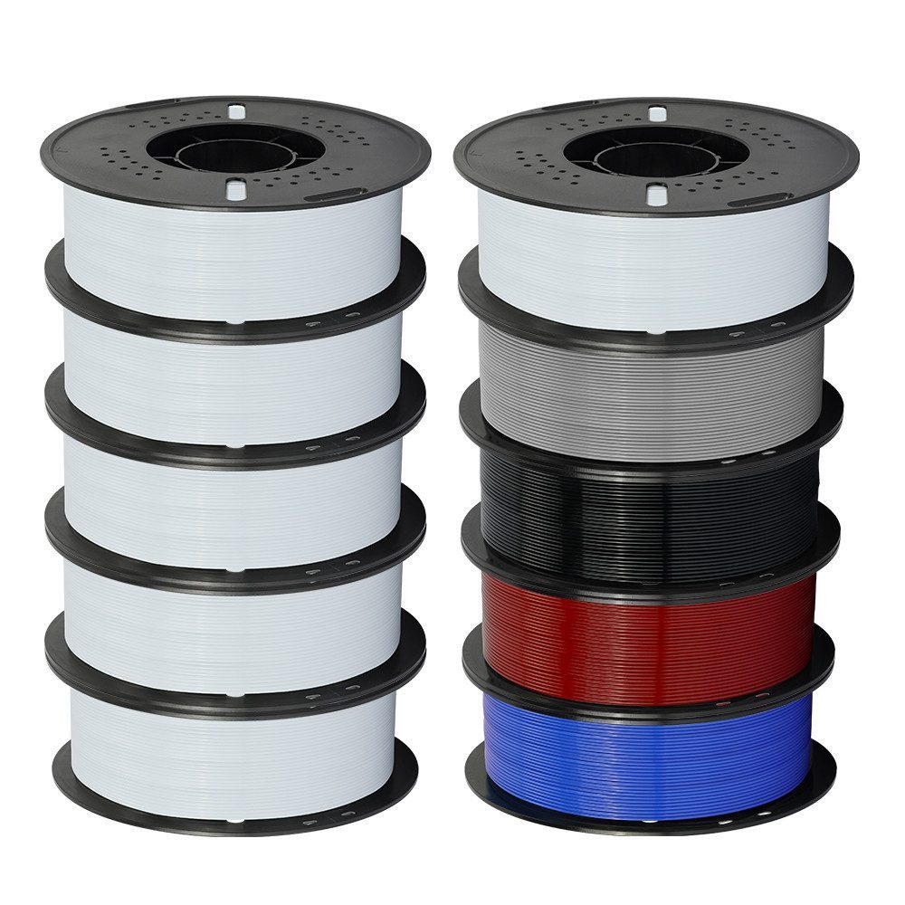 KINGROON Filament 10kg 3D-Drucker PETG Filament 1,75mm, Mehrfarbig 3D-Druckmaterialien, Hohe Festigkeit, Einfach zu Drucken