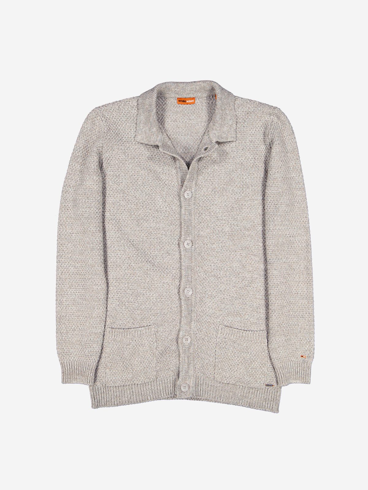 Strickjacke Herren Strickjacke strukturiert, Creme
