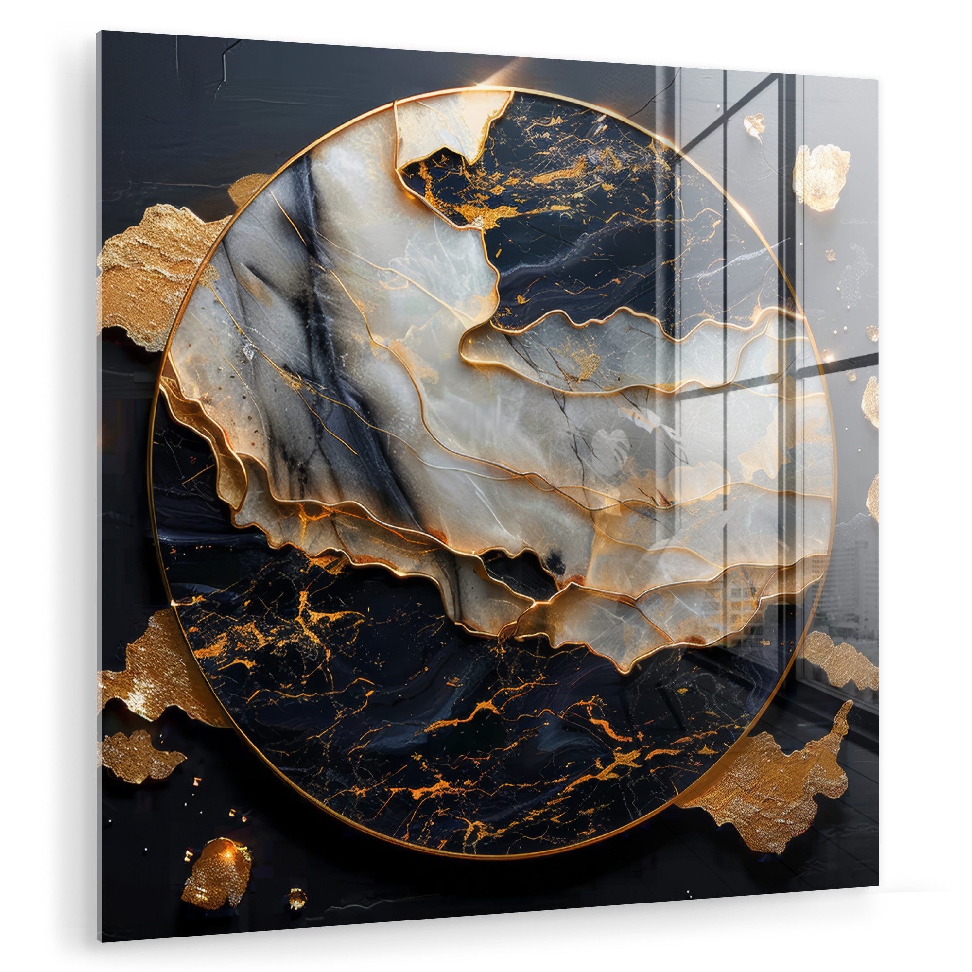 MuchoWow Acrylglasbild Kunst - Gold - günstig online kaufen