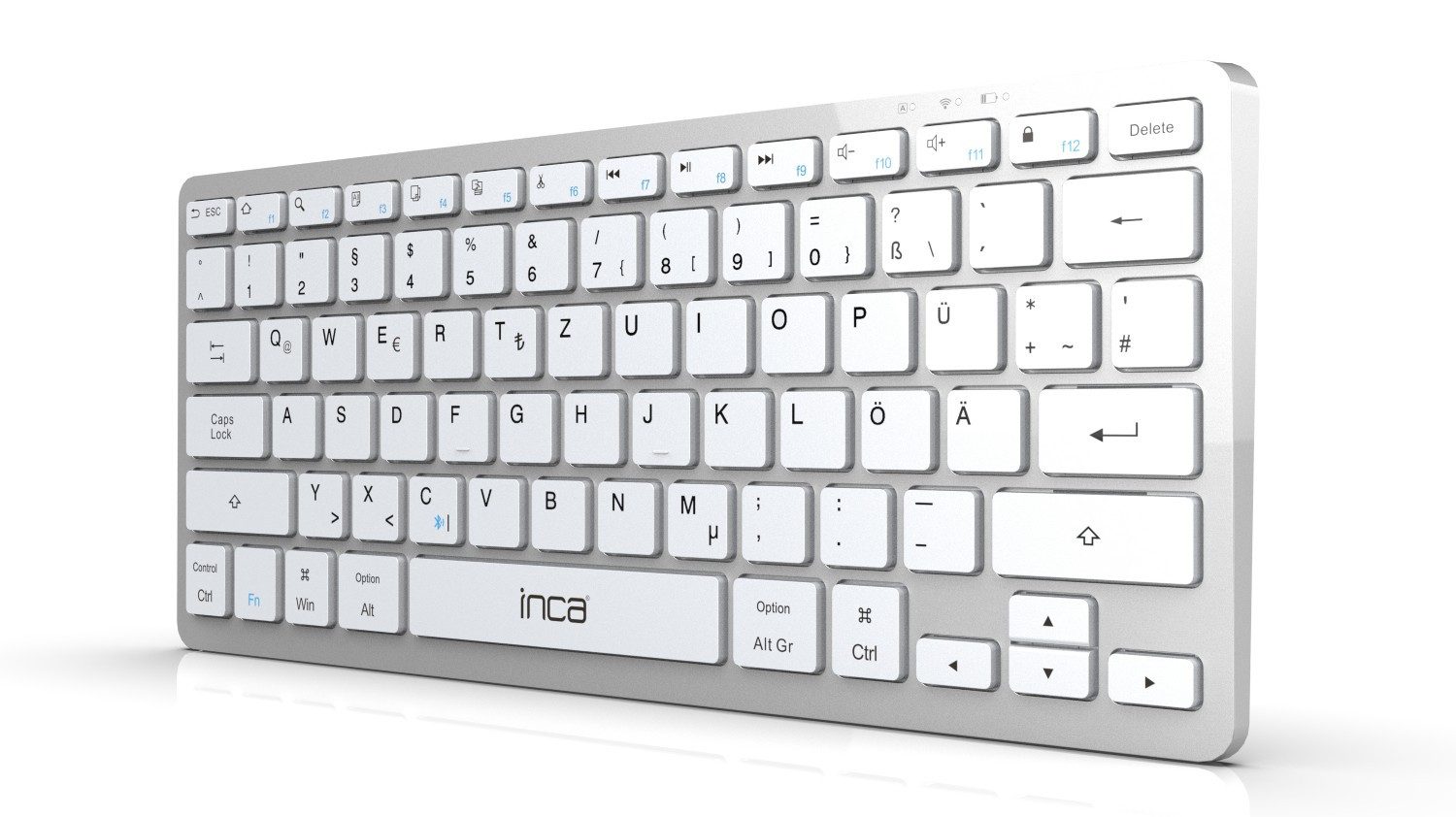 INCA Smart Tastatur wiederaufladbare Keyboard Bluetooth 5.0 Wireless-Tastatur