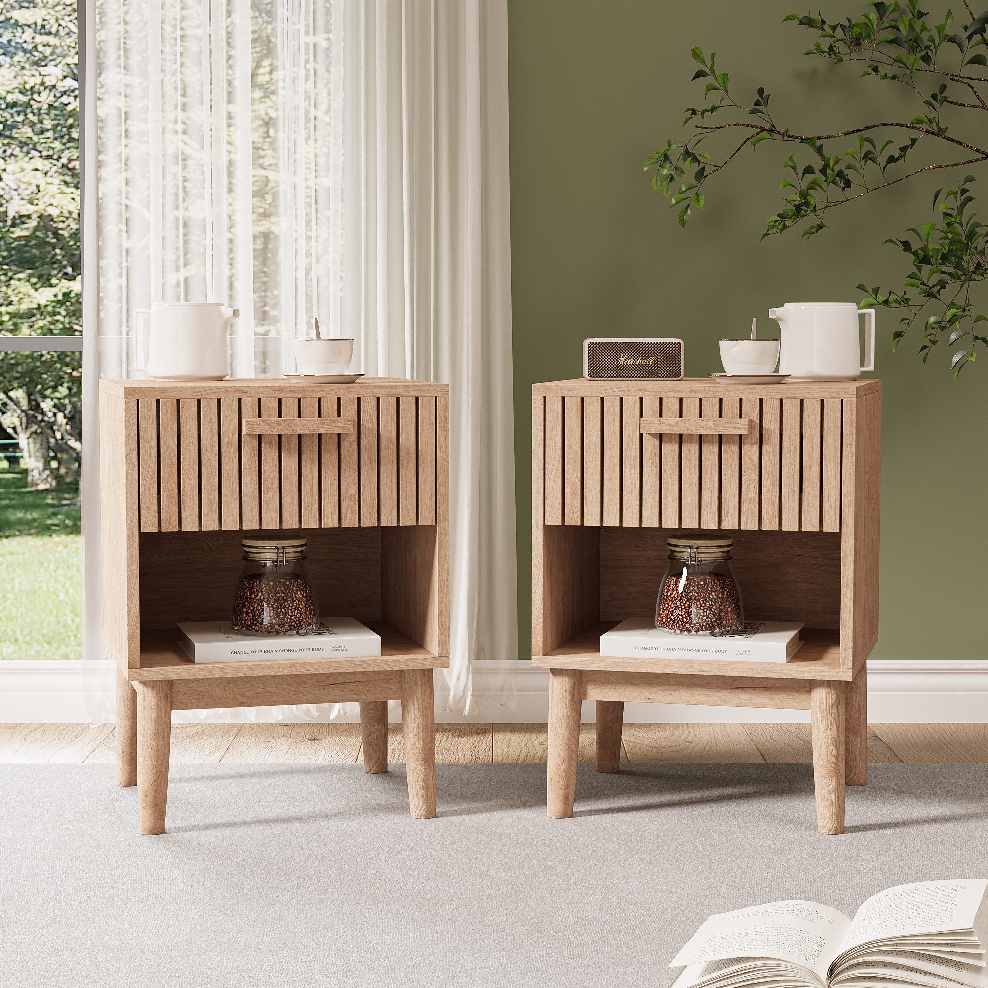 Gdood Nachttisch Wohnzimmertisch Ablagetisch Schreibtisch (2-St., Perfekt f günstig online kaufen