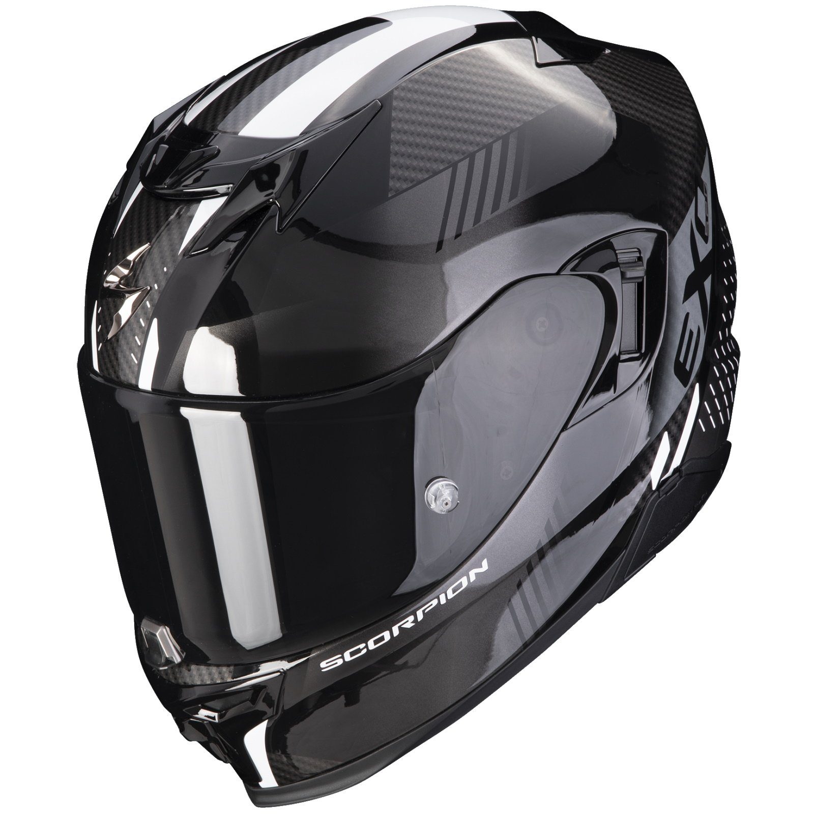 Scorpion Exo Motorradhelm Scorpion Exo-520 Evo Air Laten Integralhelm Schwarz / Weiss XS (1er Set), integralhelm motorrad