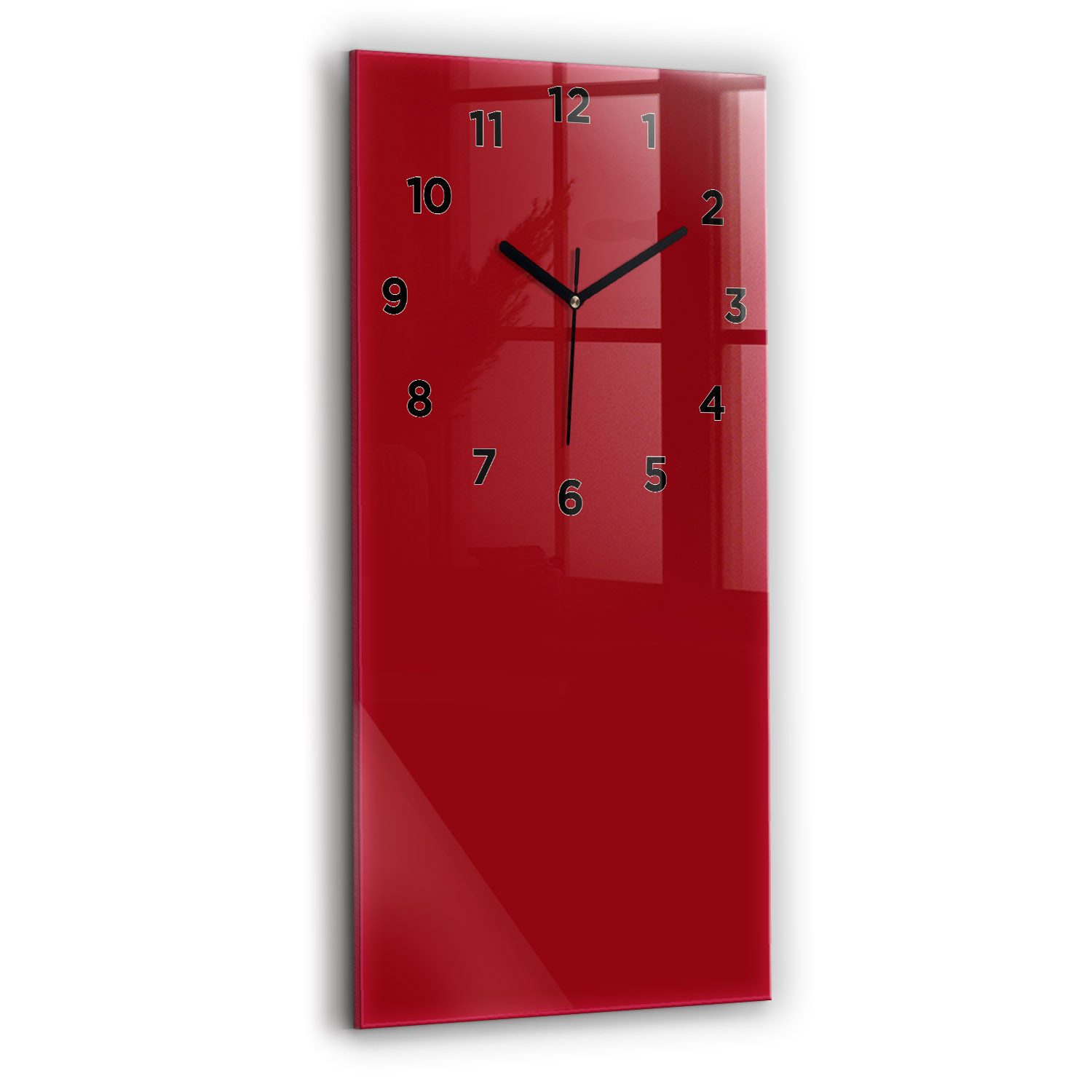 Tulup Glas Wanduhr 60x30 Cm Mit Seychellen-Strand Motiv - Schwarze Zeiger, Gehärtetes Glas