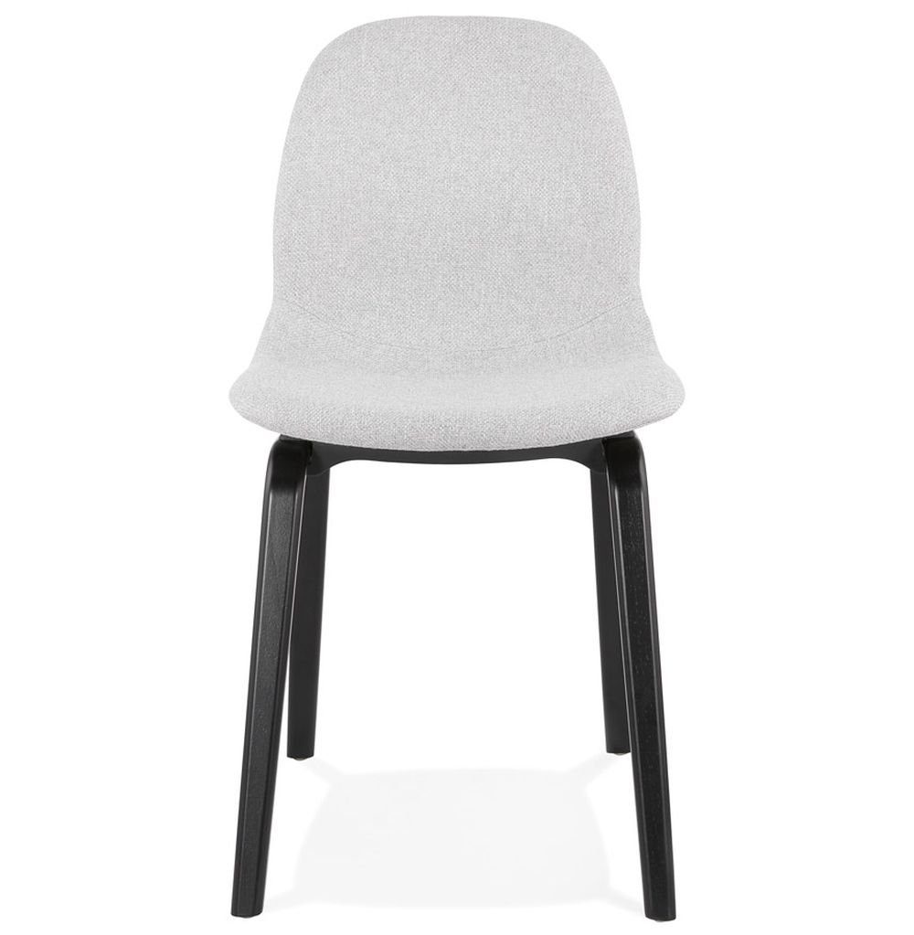 KADIMA grey,black) Stuhl DESIGN Esszimmerstuhl (light Textile Beige/Grau MEGARA