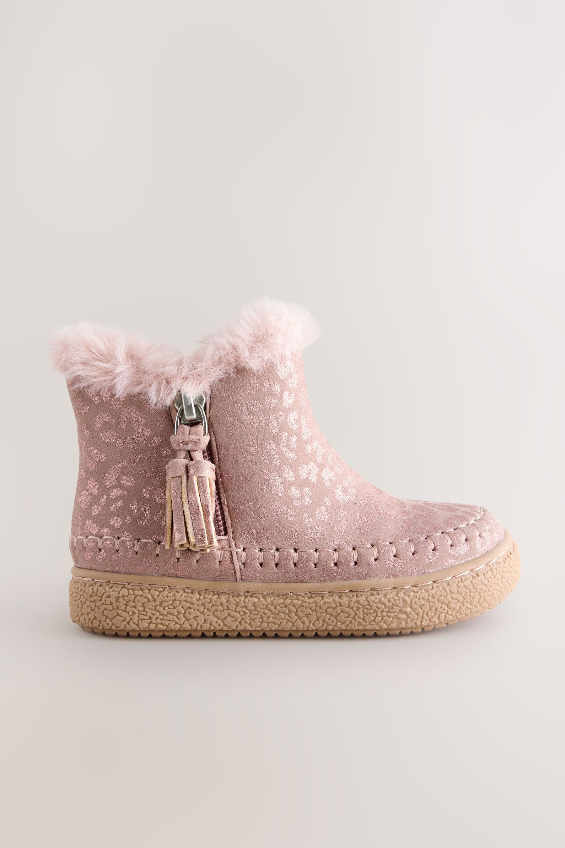 Next Reißverschluss-Stiefeletten mit Kunstfellfutter Stiefelette (1-tlg)