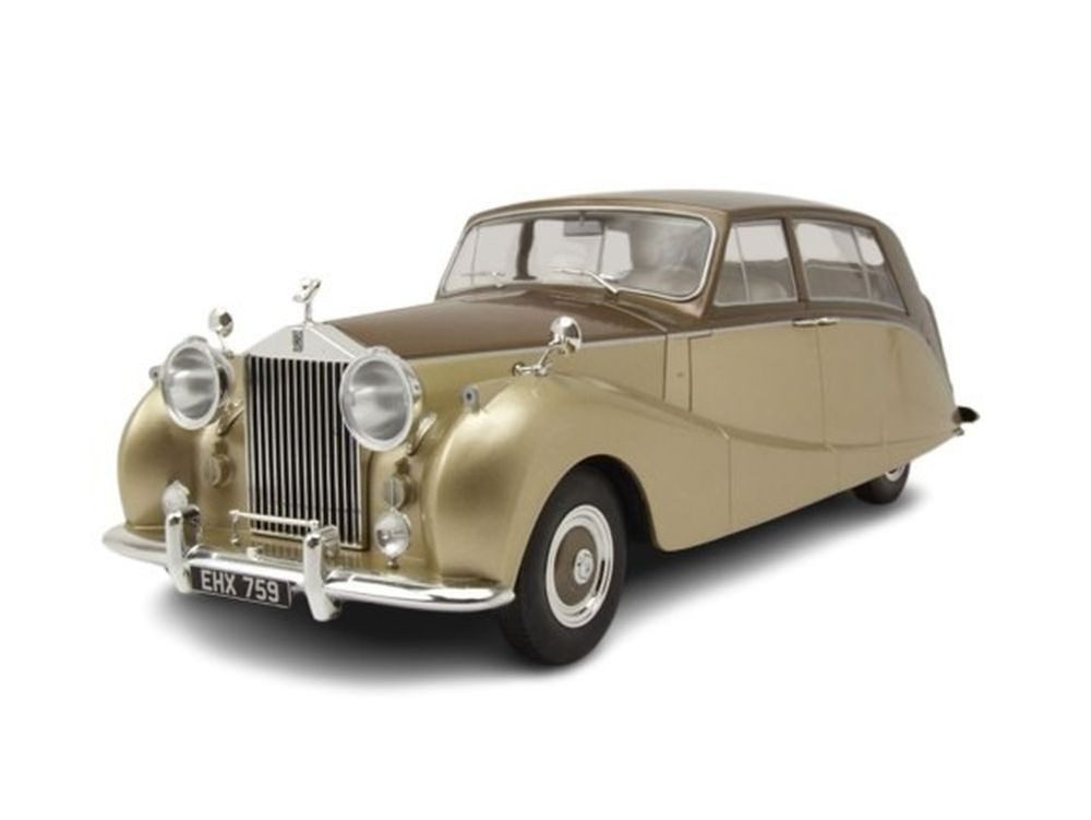 MCG Modellauto Rolls Royce Silver Wraith Empress Hooper RHD 1956 gold braun, Maßstab 1:18