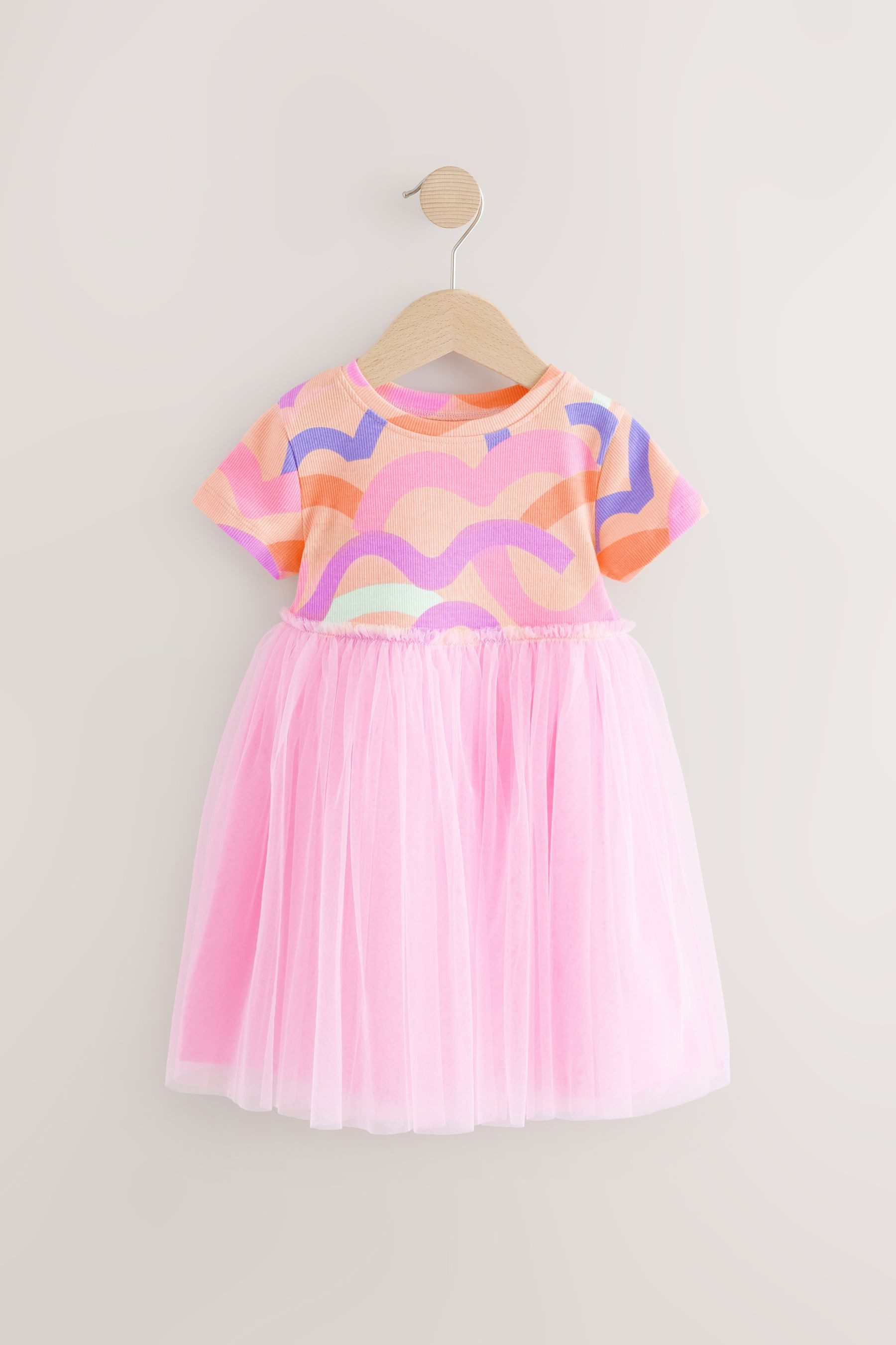 Partykleid Geripptes Partykleid mit Mesh