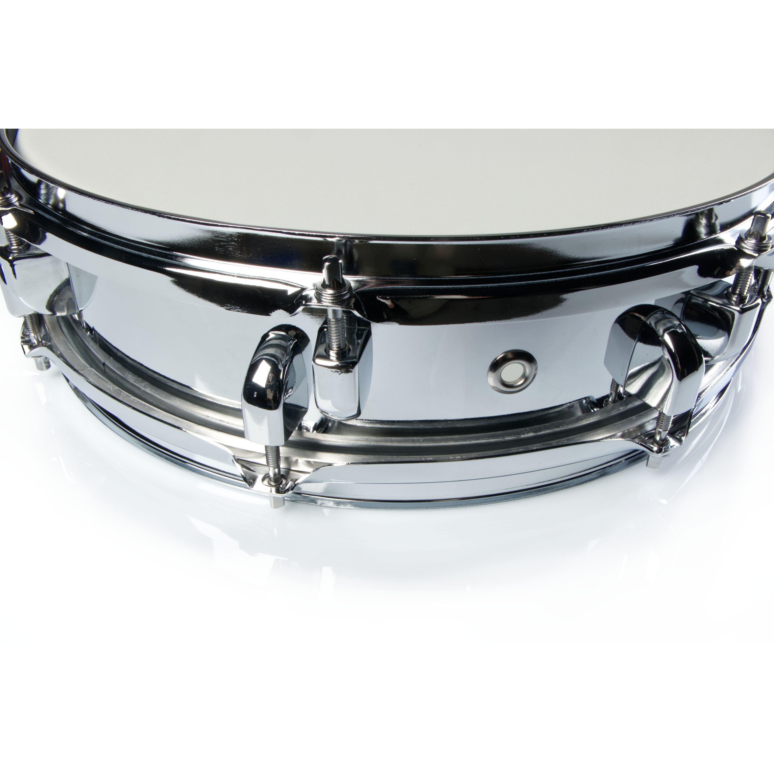 FAME Snare Drum,FSSB-35 Piccolo Steel Snare Drum 14x3.5 Zoll Verchromt Stahlkessel Hohe Lautstärke Durchsetzungsstarker Sound Stabile Double-Lugs Coated Drumhead, Schlagzeuge, Snare Drums, Piccolo Steel Snare Drum, Stahlkessel, Hohe Lautstärke