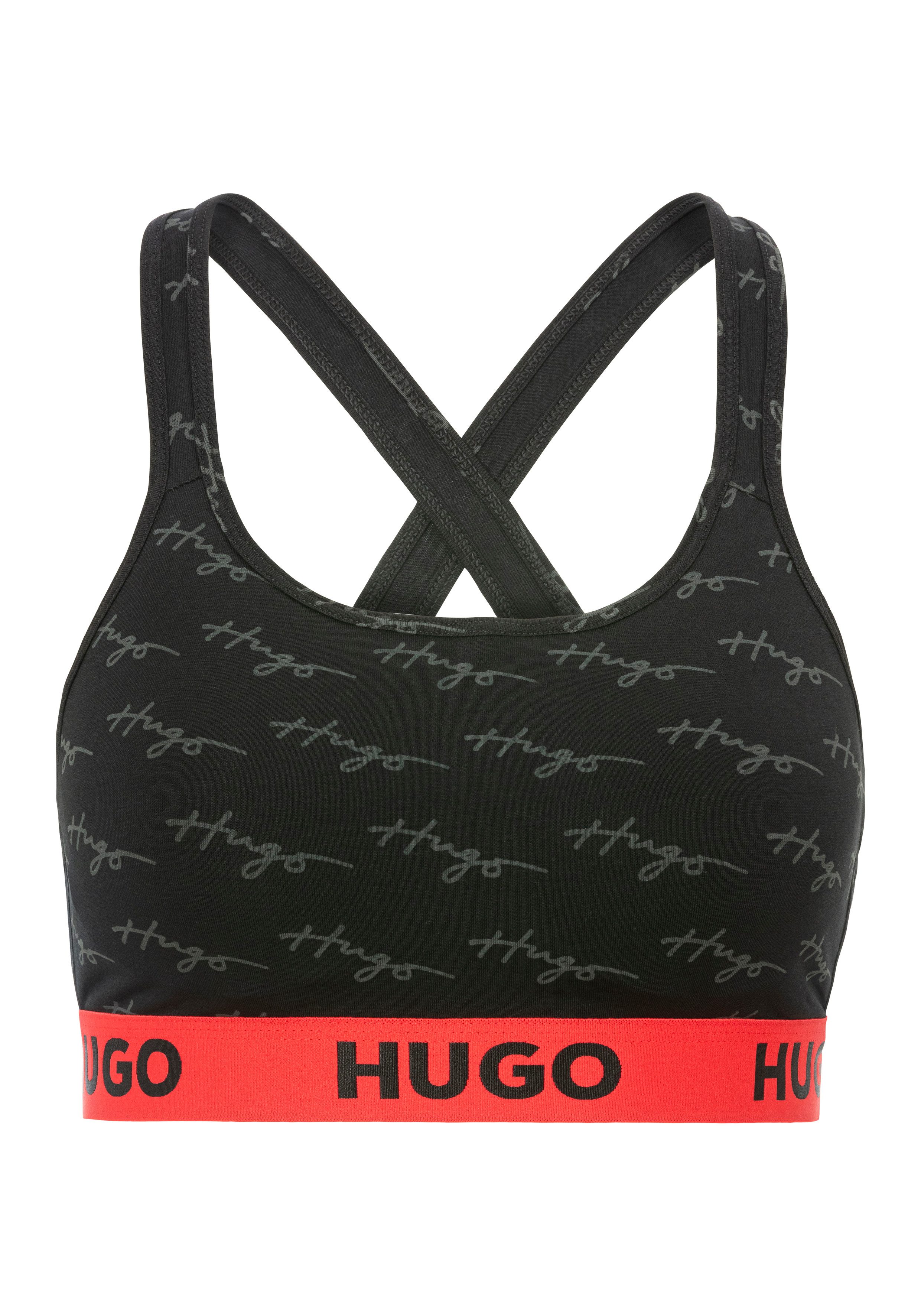 HUGO Bralette-BH BRALETTE PAD SL DESI mit kontrastfarbenem Logobund