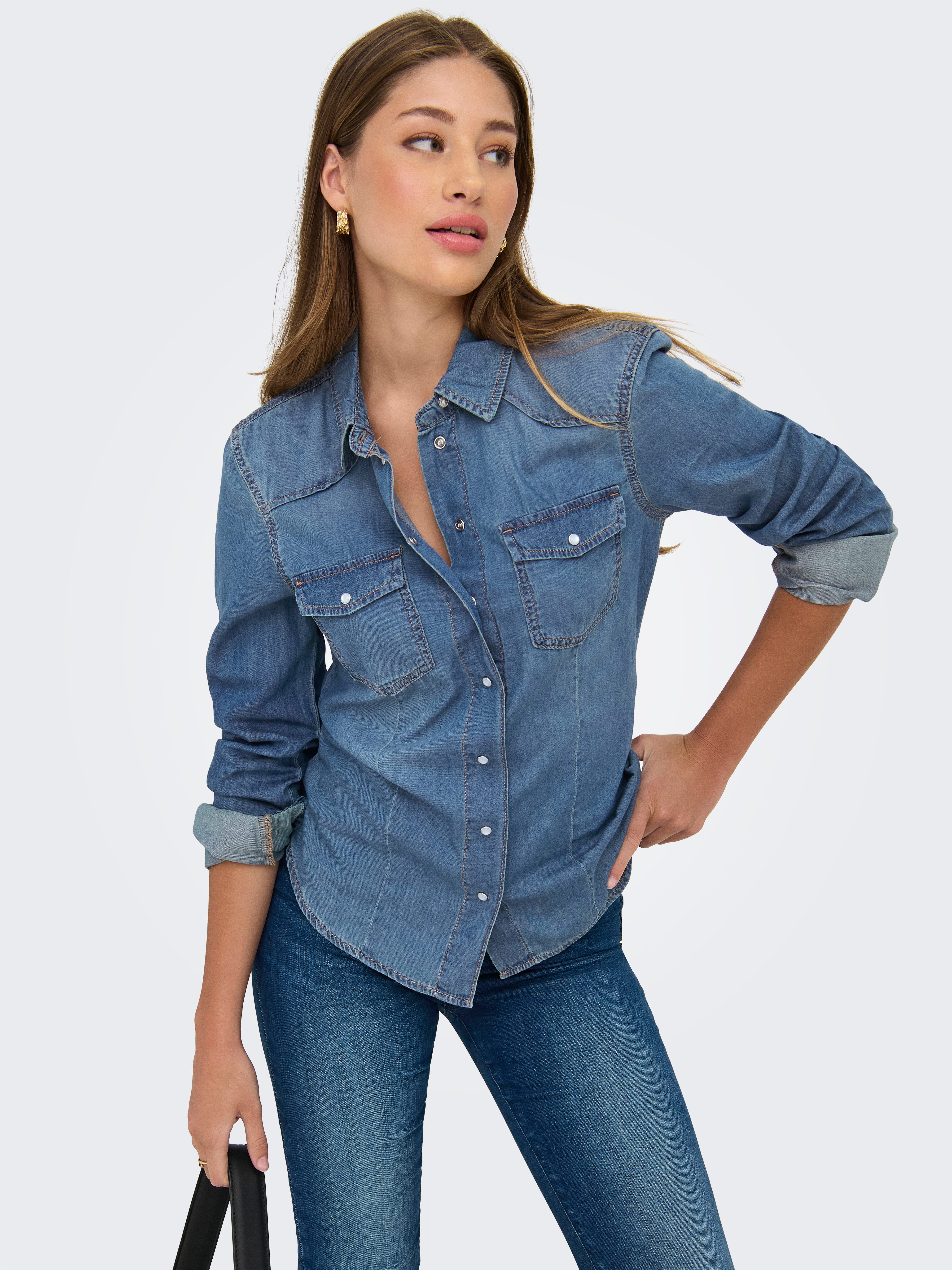 ONLY Jeansbluse ONLALICE REG SHIRT DNM BOX AKM günstig online kaufen