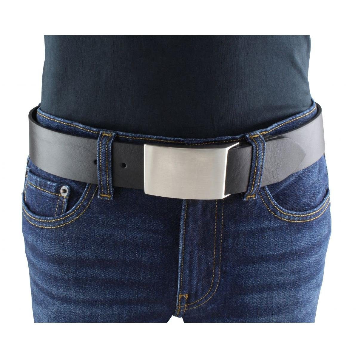 cm Ledergürtel Silber Tabac, Jeans-Gürtel Vollrindleder Jeans 4,5 aus Herren für BELTINGER 45mm Gürtel - -