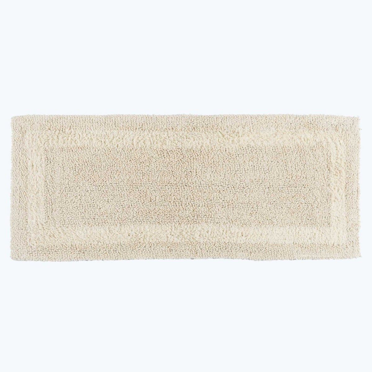 Homescapes Badematte Badläufer creme 40x100 cm aus 100% Baumwolle, Höhe 20 mm, Baumwolle, rechteckig, 40 x 100 cm