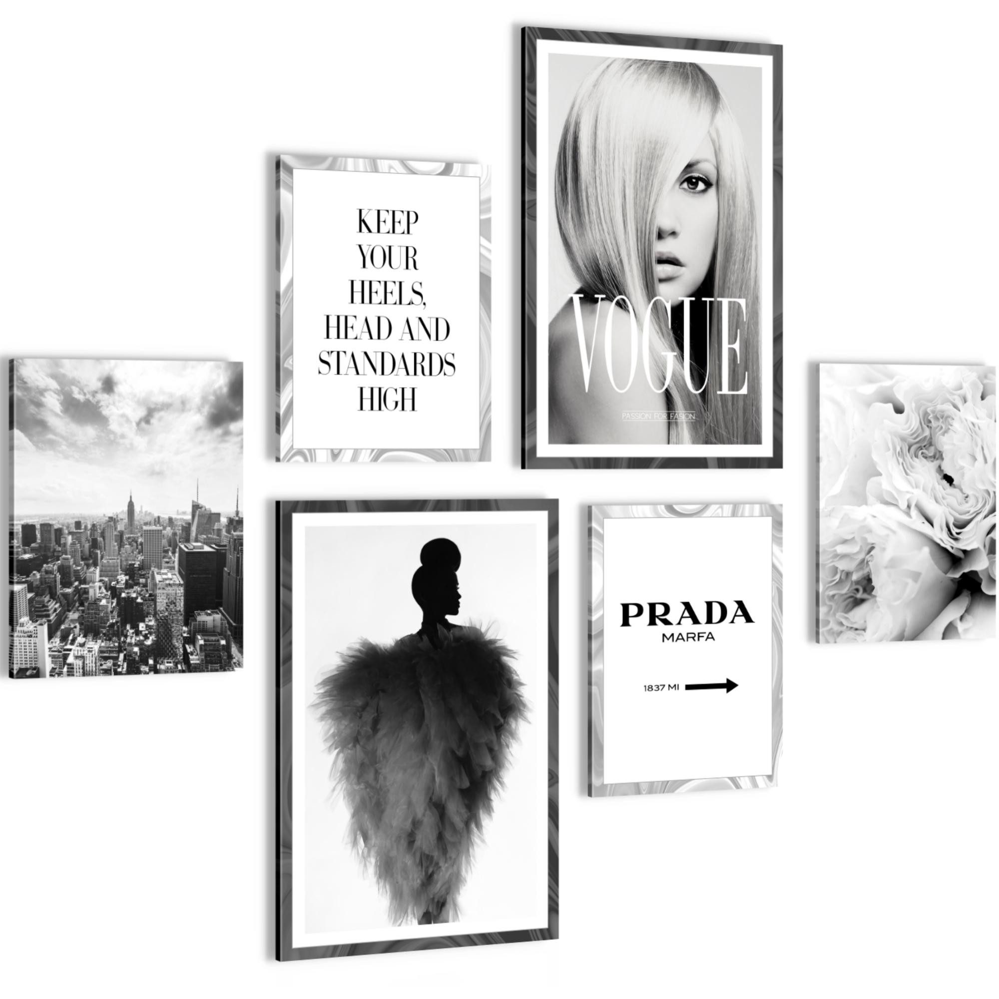 Novart Wandbild Fashion Zitate AUFHÄNGFERTIG Modern Deko Mädchen Teenager N015767a, 136L x 124B cm
