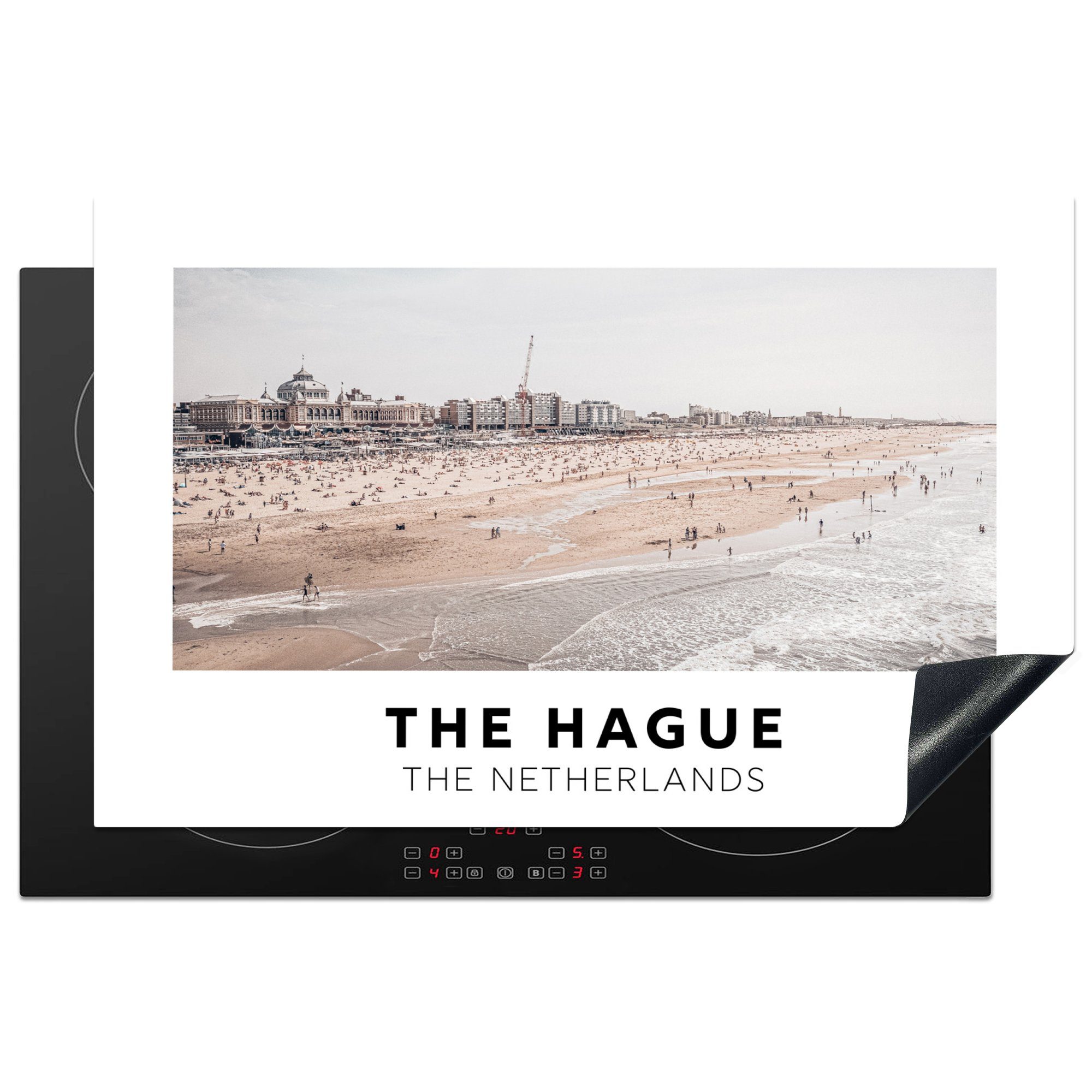 Haag cm, (1 küche, - Schutz die Den Strand, Herdblende-/Abdeckplatte Ceranfeldabdeckung tlg), - für Vinyl, Induktionskochfeld 81x52 MuchoWow Niederlande