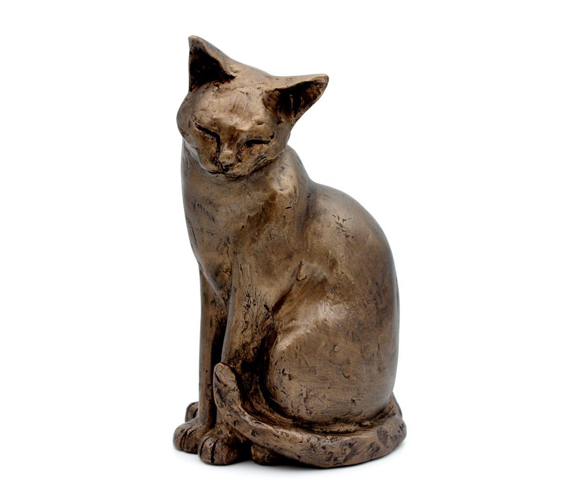 Brillibrum Dekofigur Design Resinfigur Katzen Kunstharz Bronzepulver Kätzchen Katzenpaar