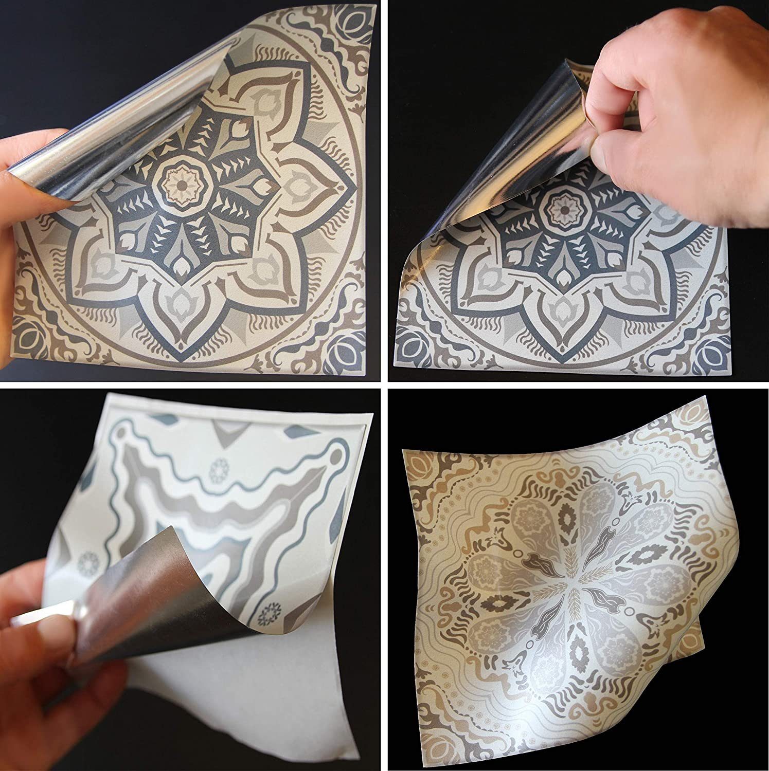 COOL-i ® Fliesenaufkleber, 24 stück 3D Fliesenaufkleber, Selbstklebende (10x10 cm, 15x15 cm)