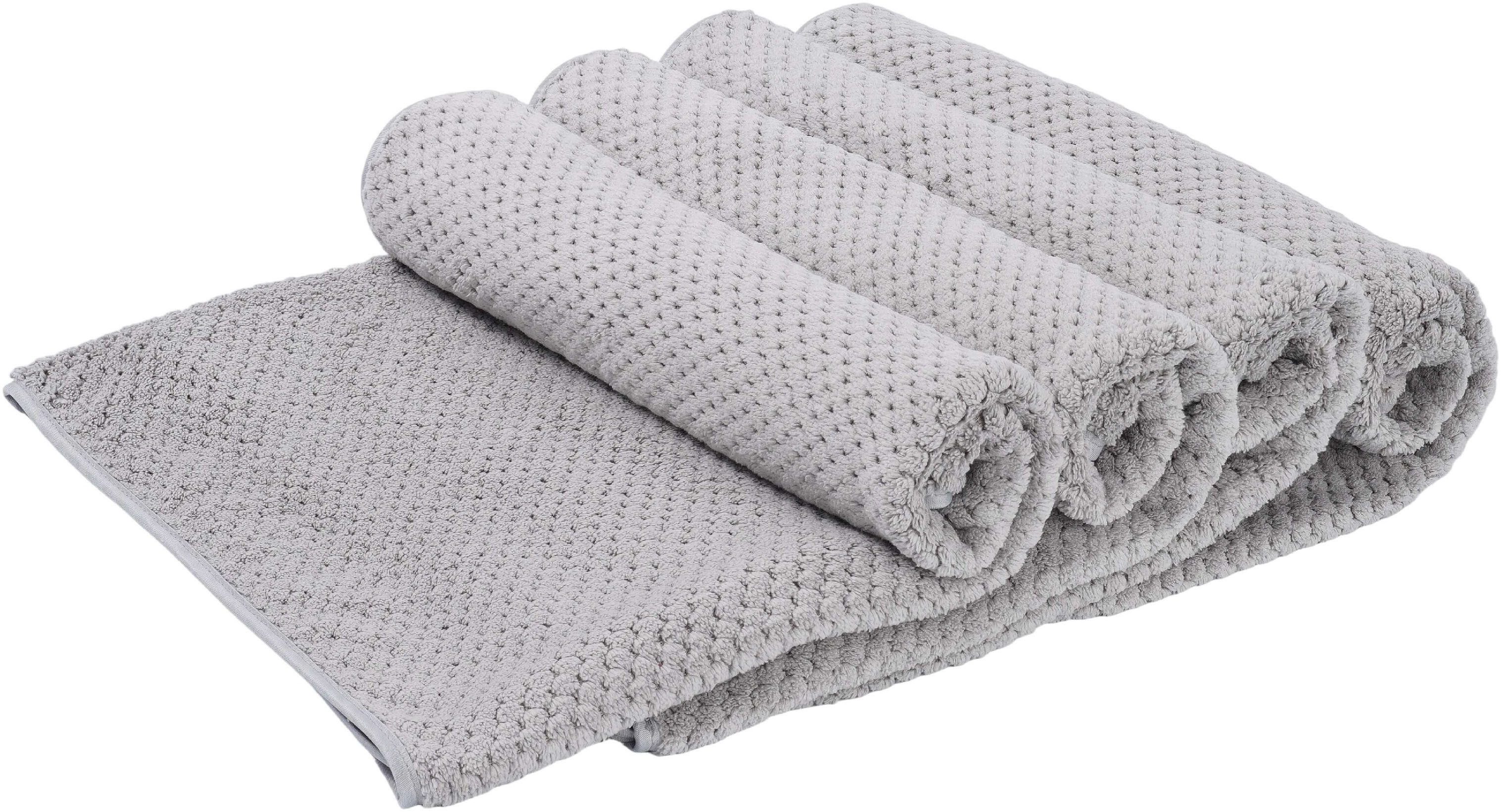 OTTO home Handtücher Parris, diverse Größen, ideal als Sporthandtuch, Reisehandtuch, Microfaser (4-St), sehr leicht, kompakt, schnelltrocknend, Mikrofaser, mit Waffelmuster