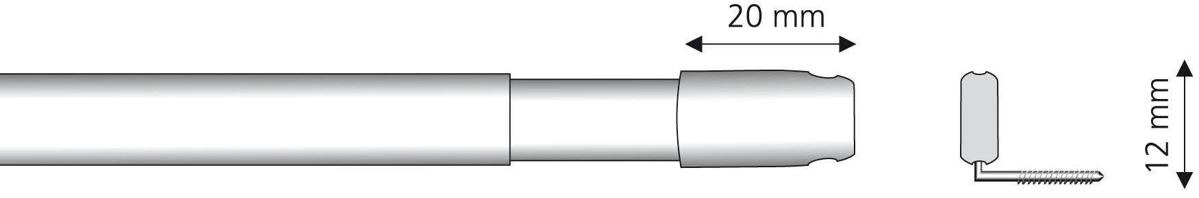 Liedeco Scheibenstange, 1-läufig, ausziehbar, ohne Bohren, verschraubt, Kun günstig online kaufen